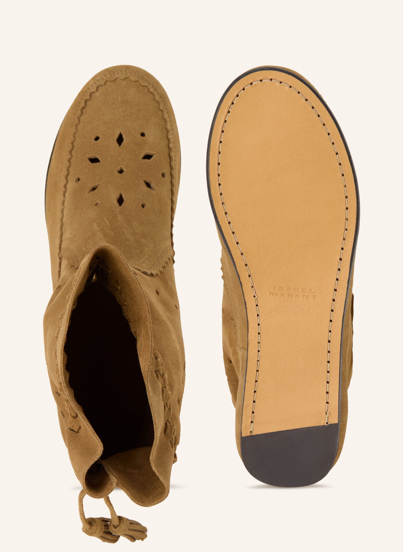 ISABEL MARANT Boots WOOSTA mit Cut-outs: TAUPE