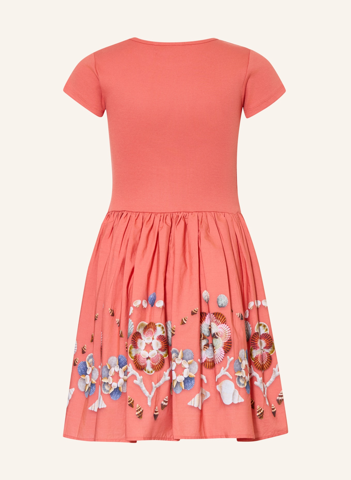 molo Robe CISSA en mélange de matières: ORANGE / TAUPE / BLEU FONCÉ