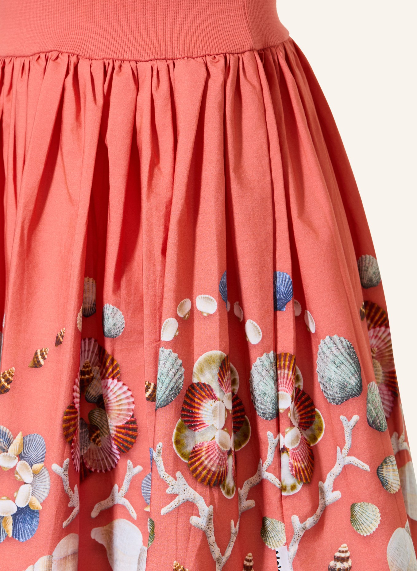 molo Robe CISSA en mélange de matières: ORANGE / TAUPE / BLEU FONCÉ