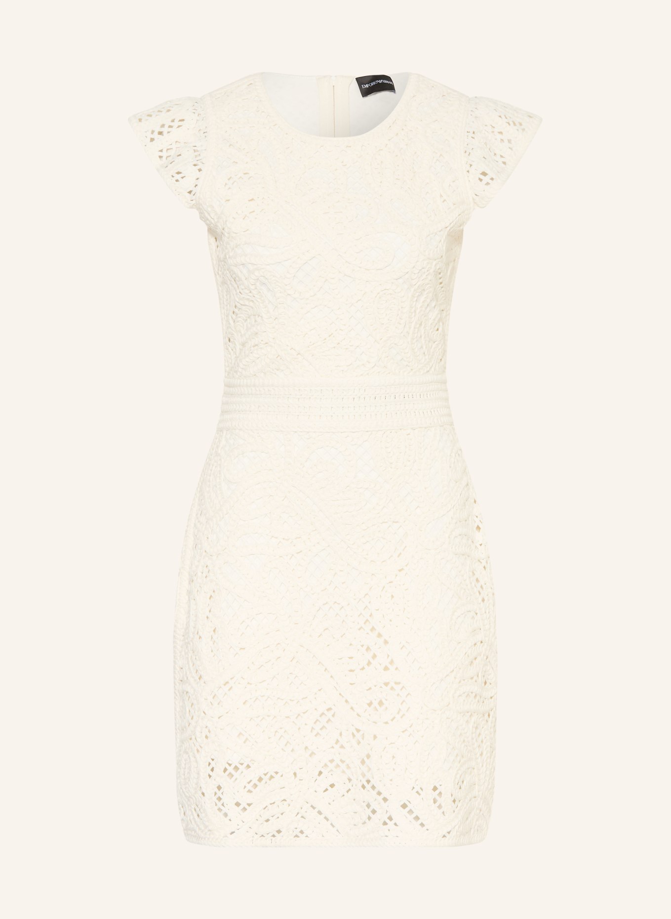 EMPORIO ARMANI Häkelkleid: CREME