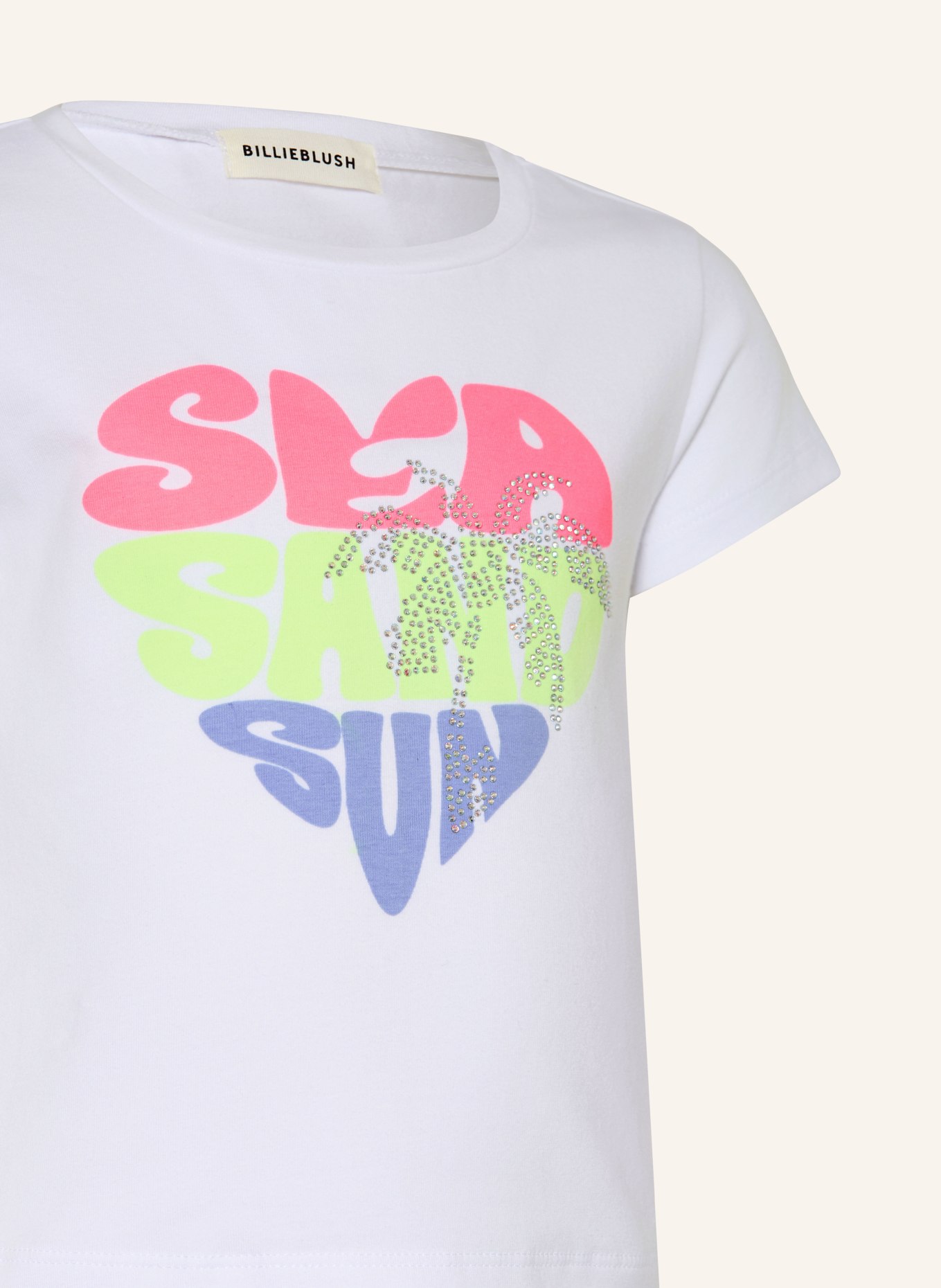 Billieblush T-shirt met strass-steentjes: WIT