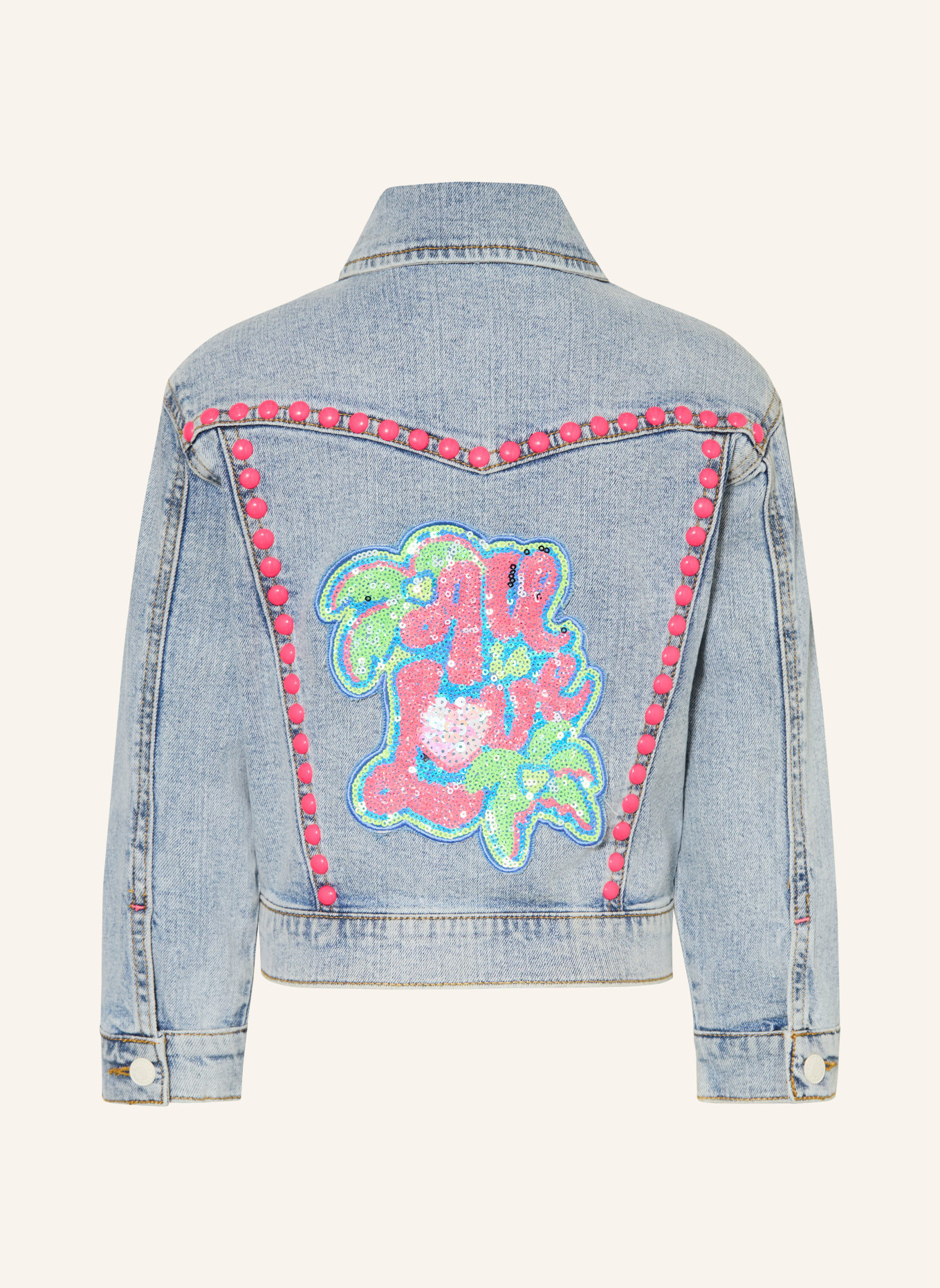 Billieblush Jeansjacke mit Pailletten und Nieten: Z22 STONE