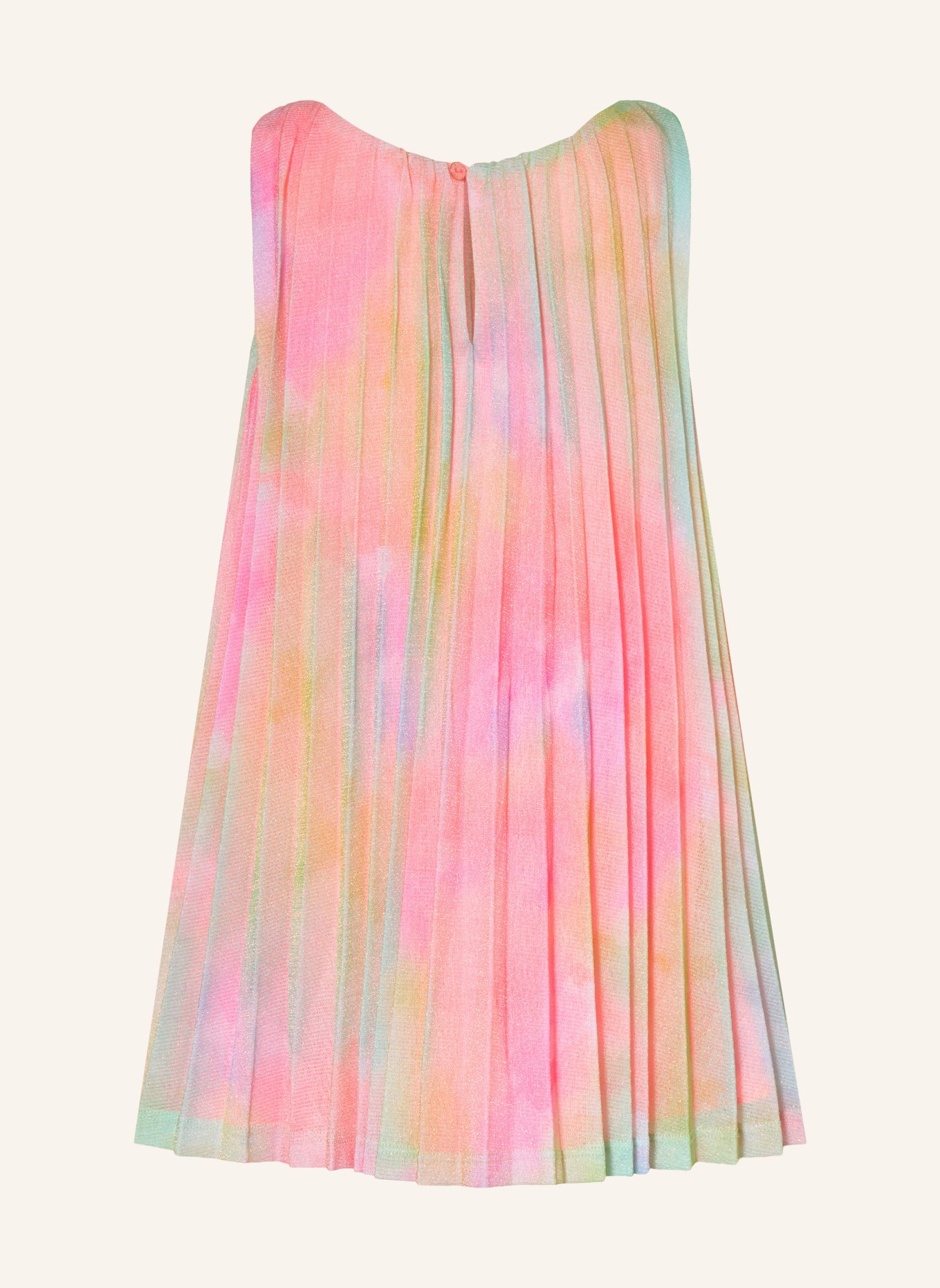 Billieblush Geplisseerde jurk van mesh: NEONROZE / NEONGEEL / NEONGROEN