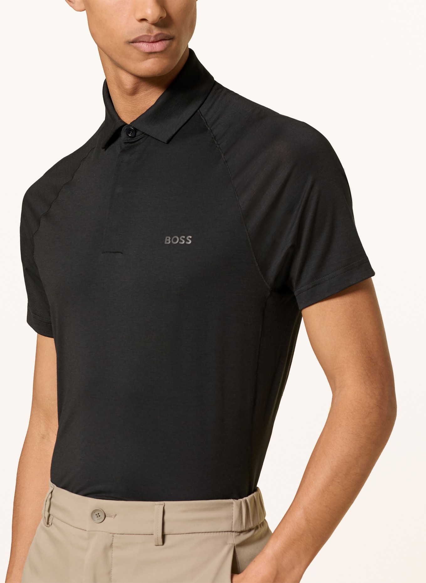 BOSS Polo en jersey TOUR: NOIR