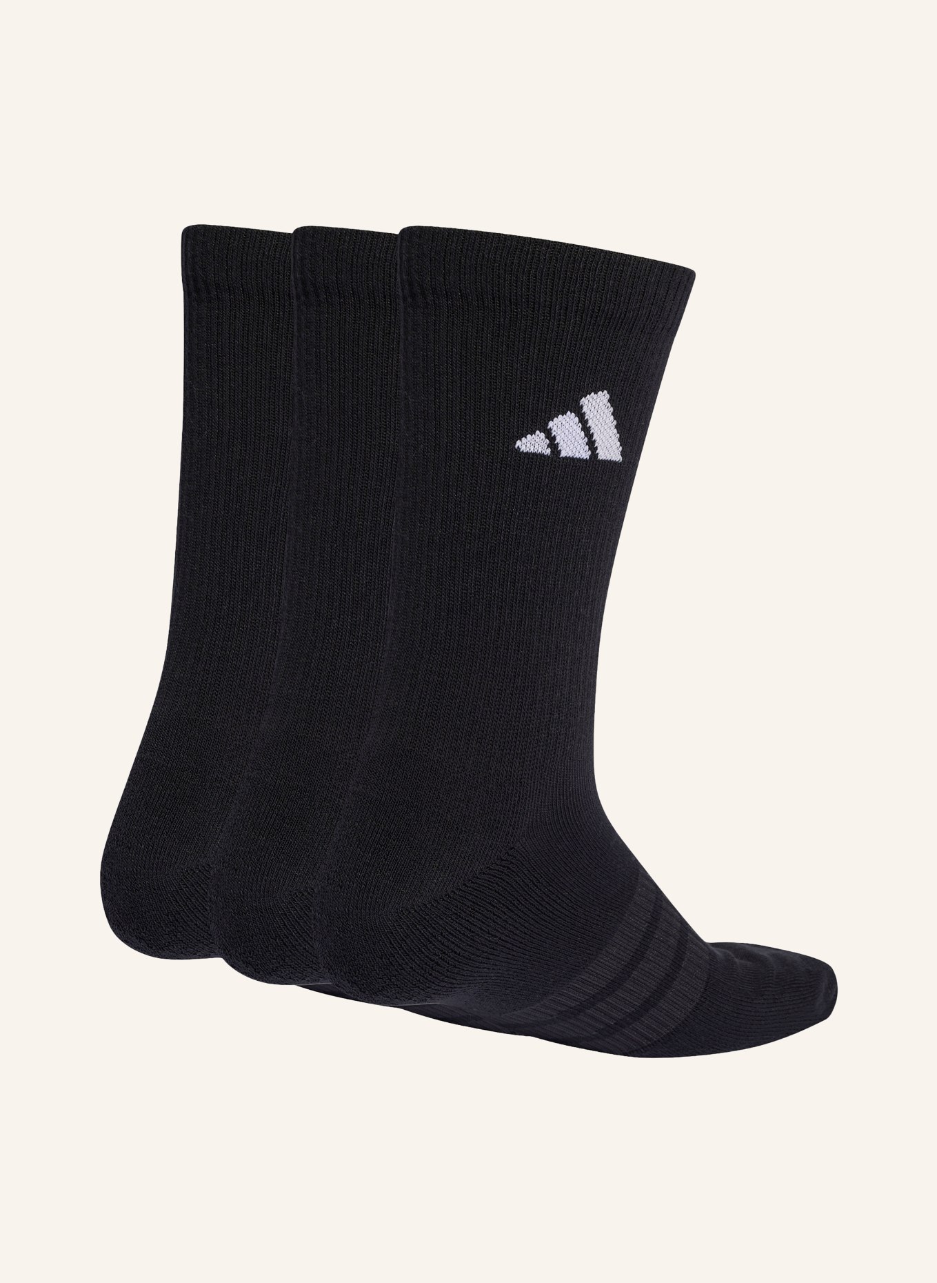 adidas 3er-Pack CUSHIONED SPORTSWEAR CREW: SCHWARZ / WEISS