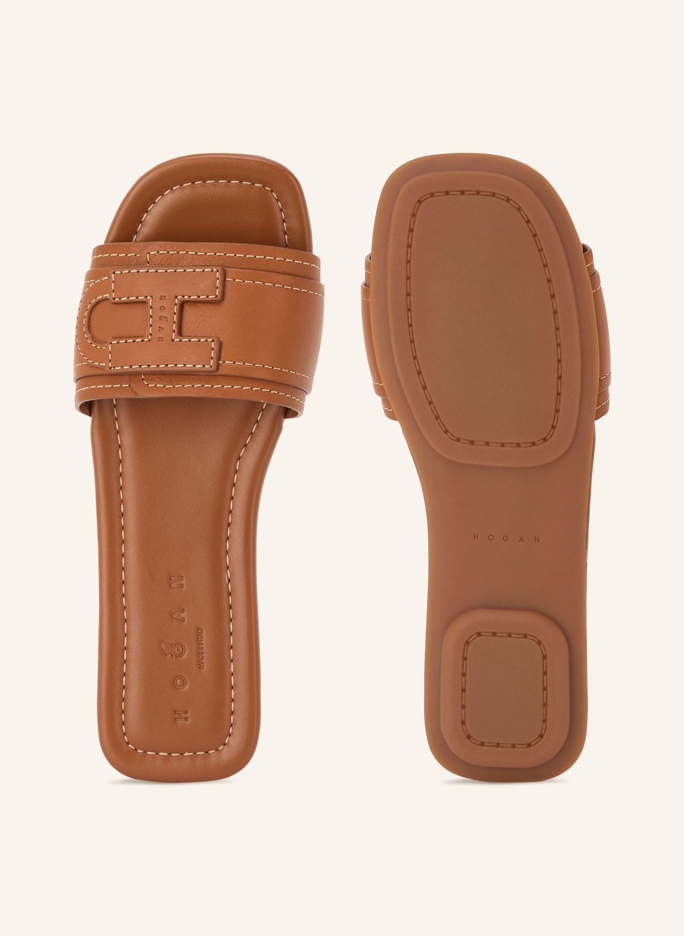 HOGAN Slippers H685: COGNAC