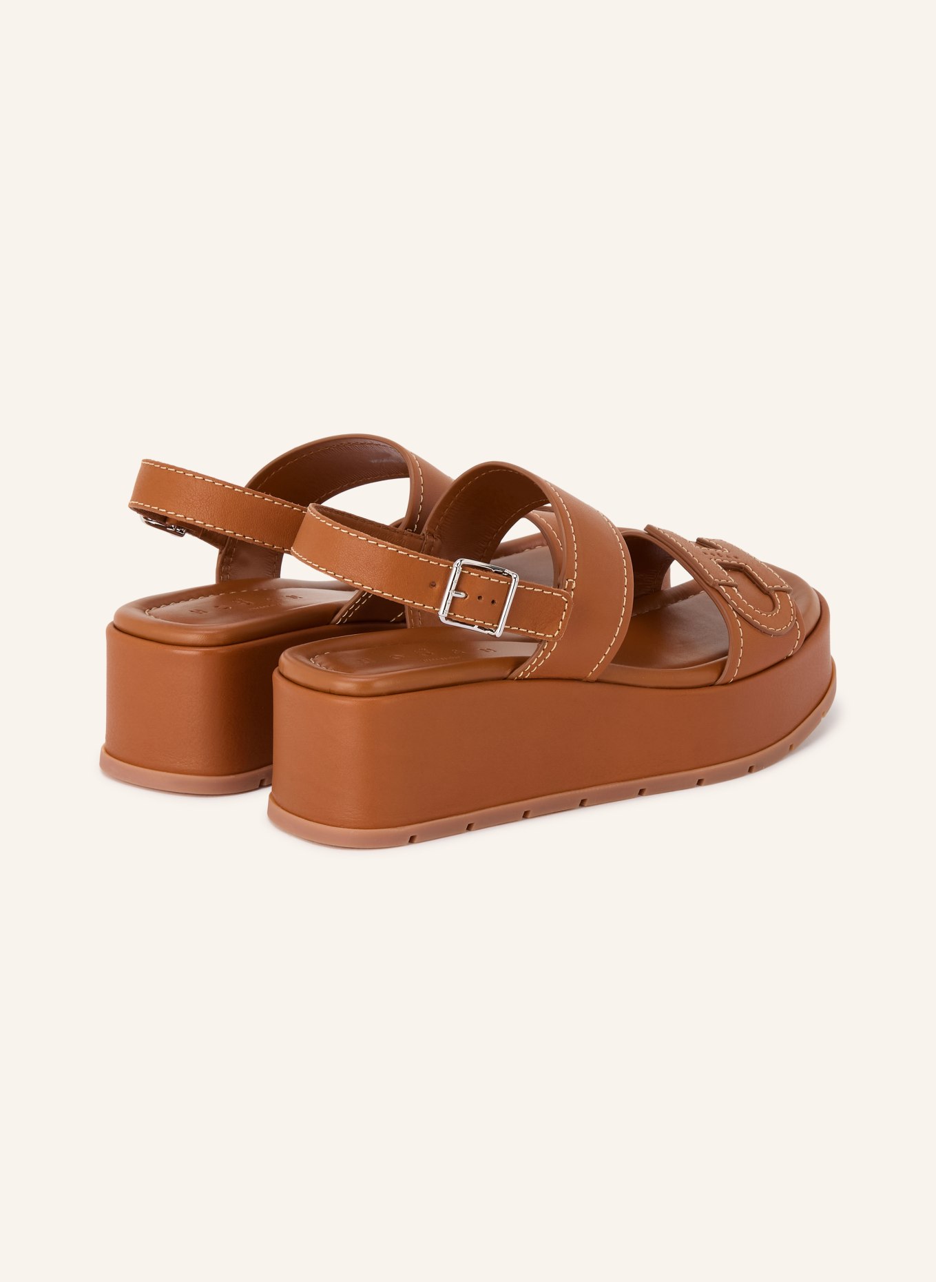 HOGAN Sandales à plateforme H703: COGNAC