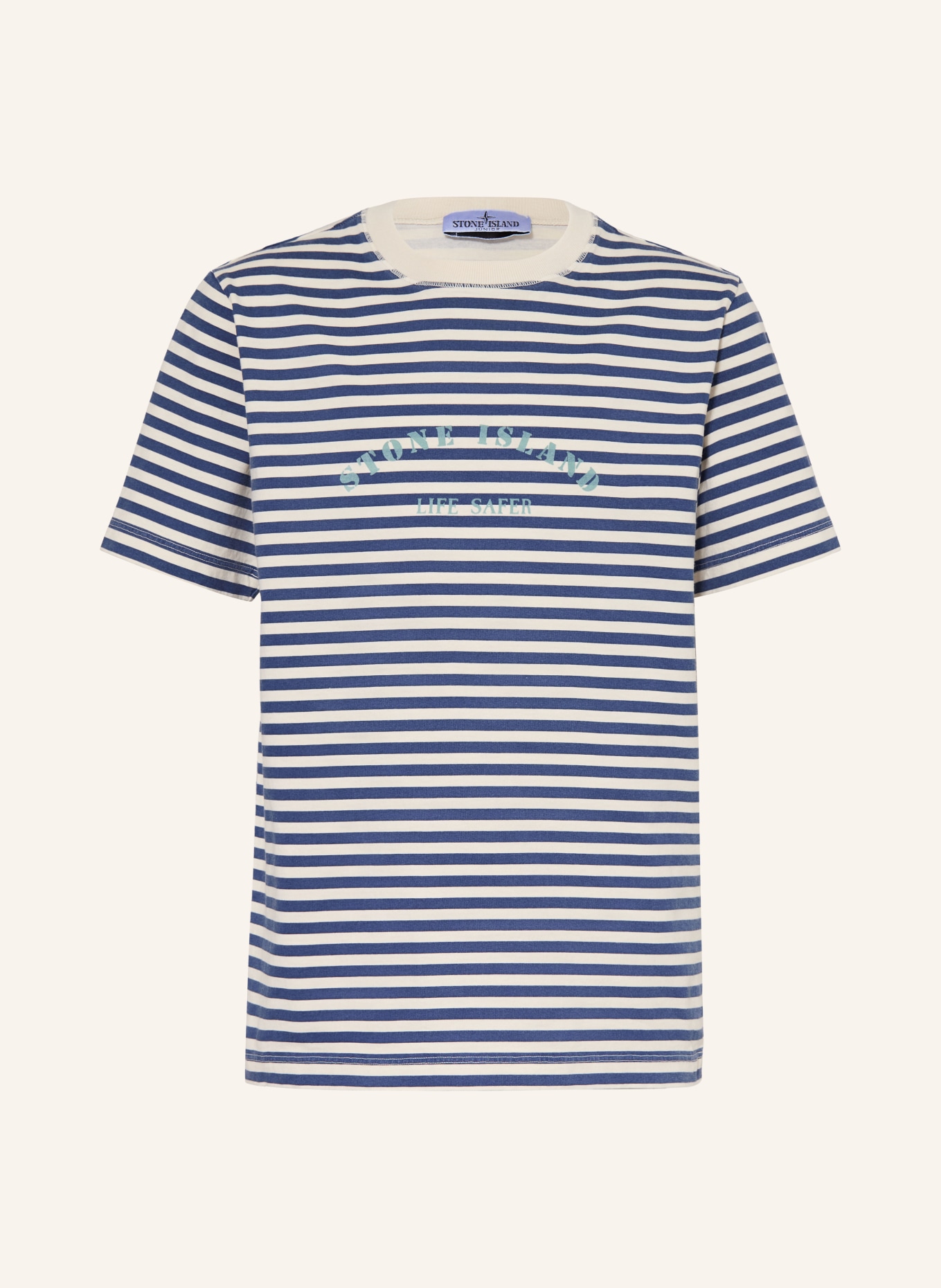 STONE ISLAND JUNIOR T-Shirt: DUNKELBLAU / WEISS