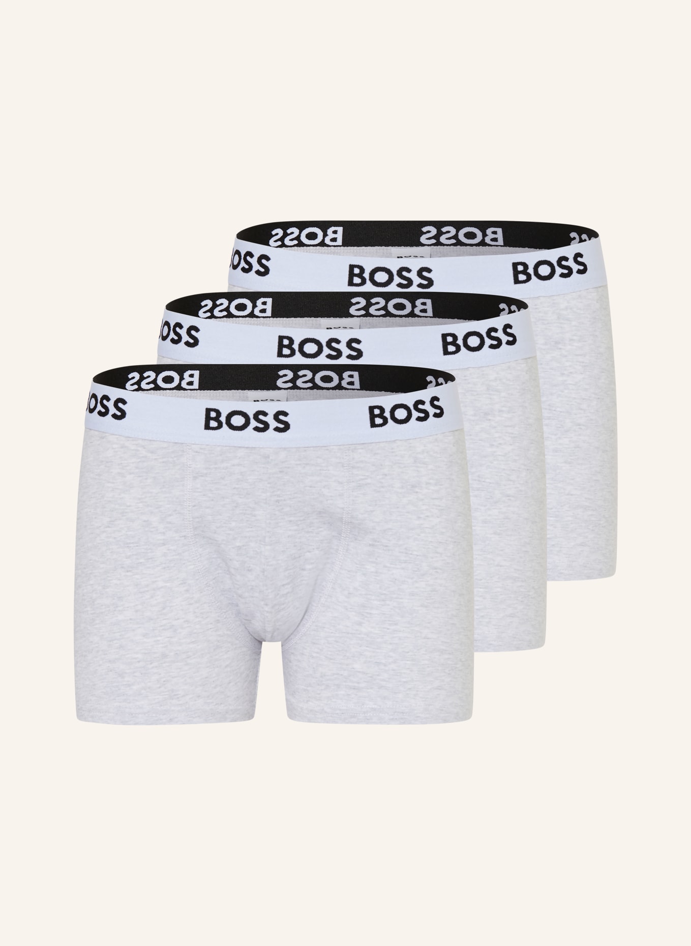BOSS Lot de 3 boxers: GRIS CLAIR