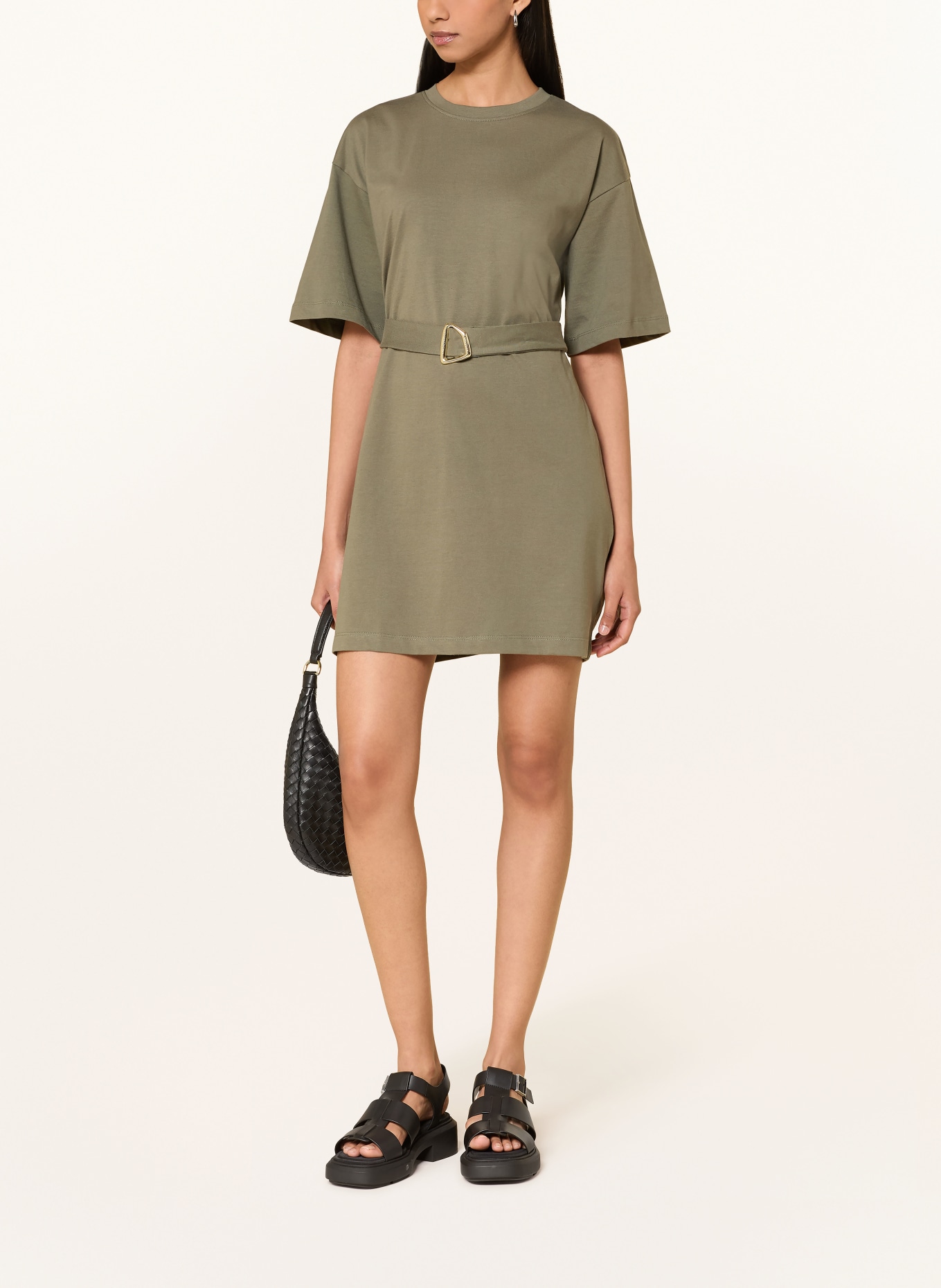 BARBOUR INTERNATIONAL Jerseykleid UMA: OLIV / GOLD