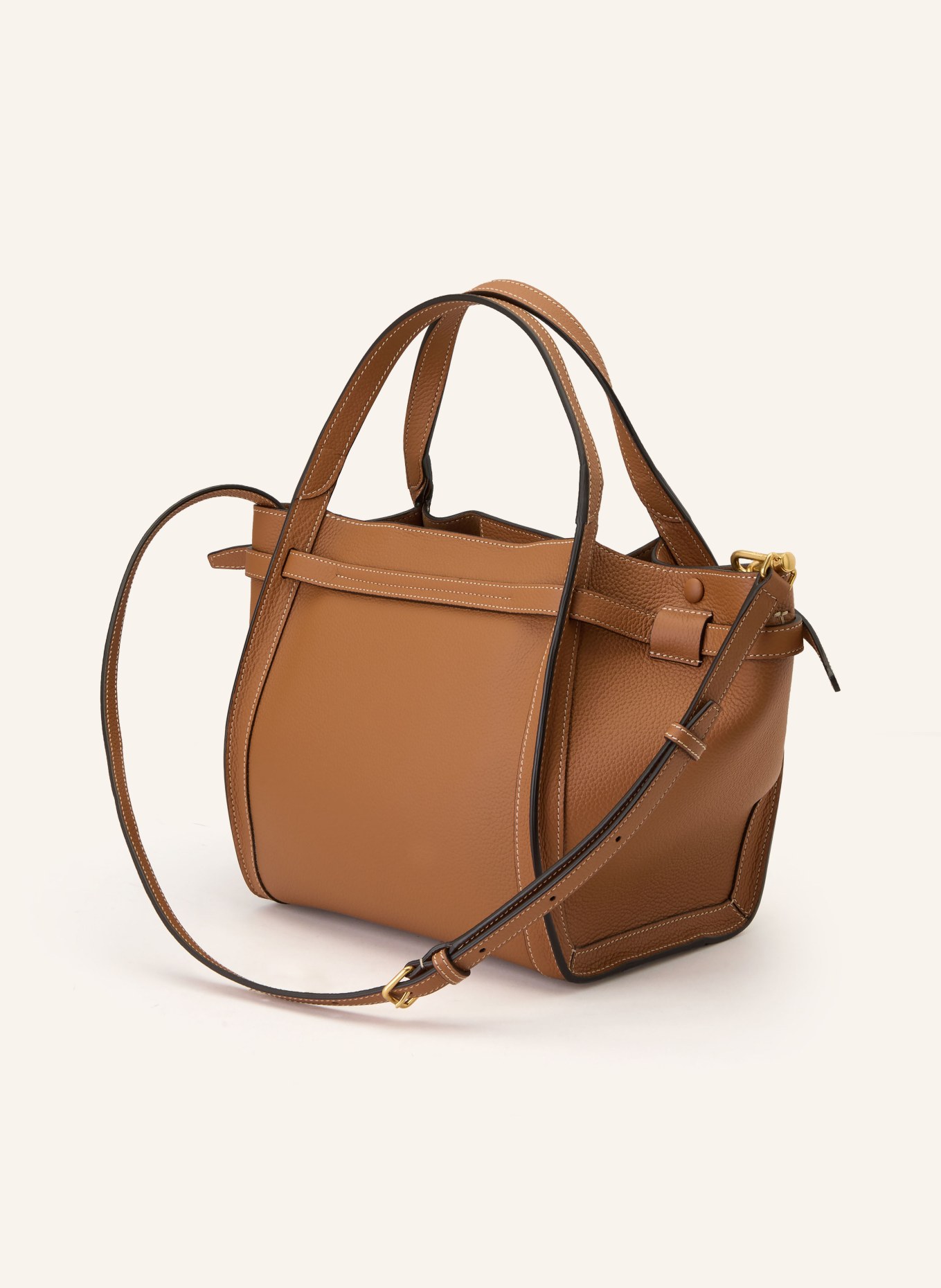 TOD'S Shopper TIM SMALL: BRAUN / GOLD