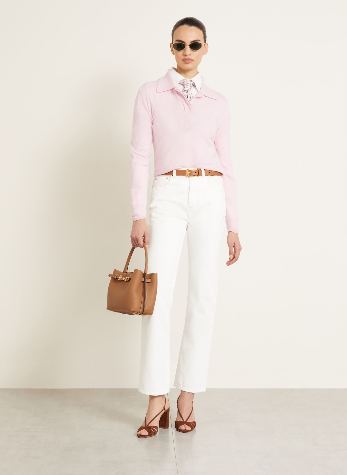 TOD'S Shopper TIM SMALL: BRAUN / GOLD