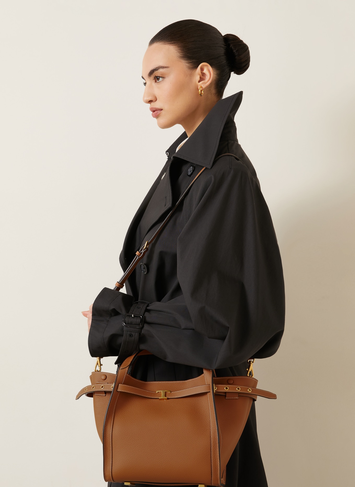 TOD'S Handtasche TIM: BRAUN / GOLD