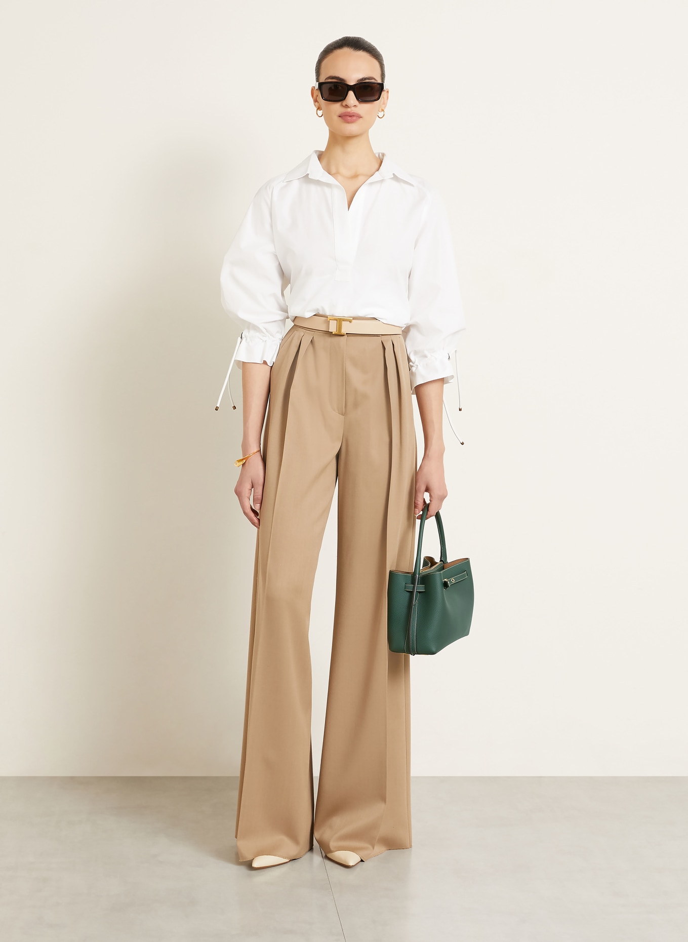 TOD'S Handtas TIM: DONKERGROEN / GOUD