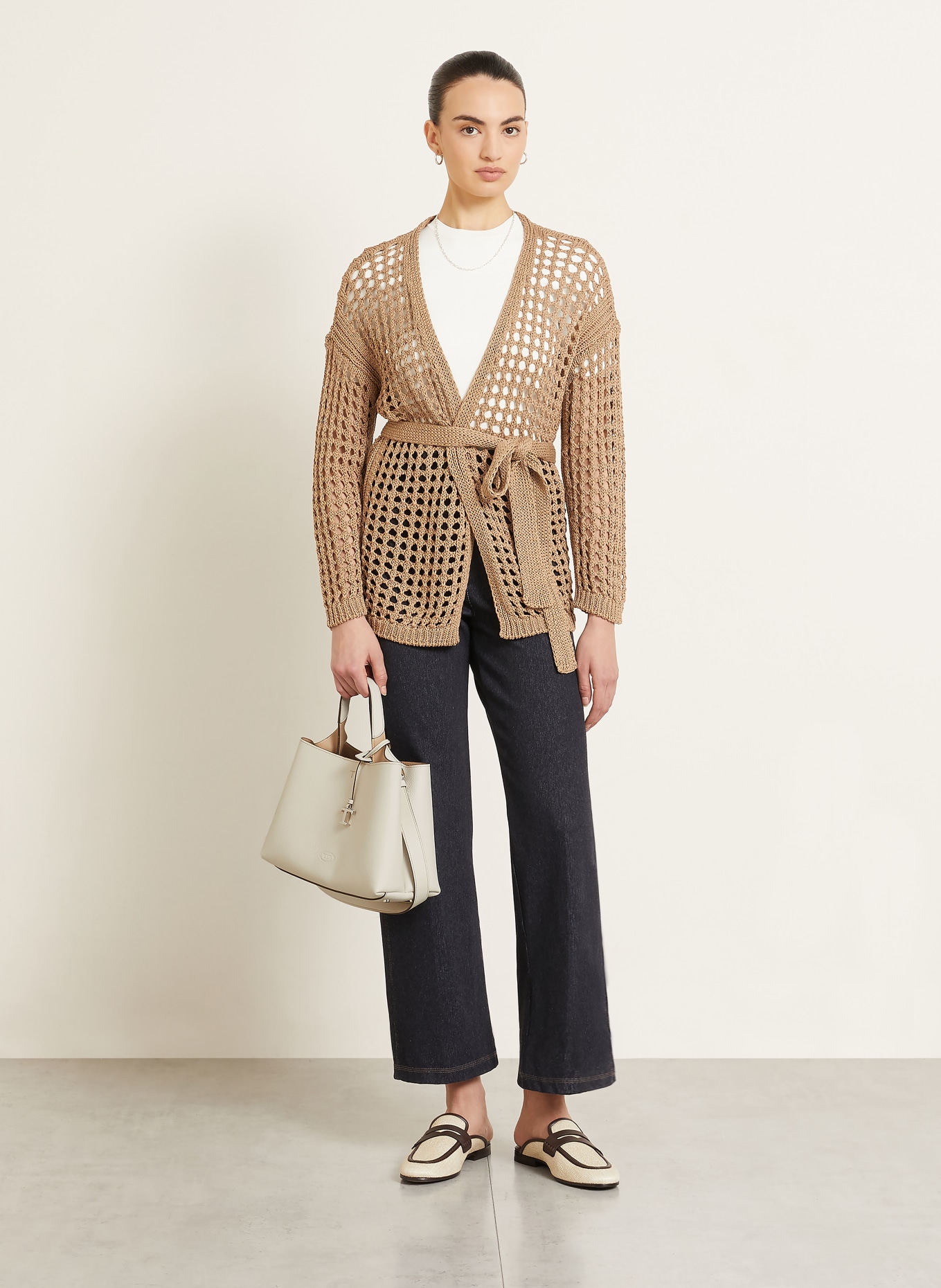 TOD'S Handtas SMALL: WIT / ZILVER