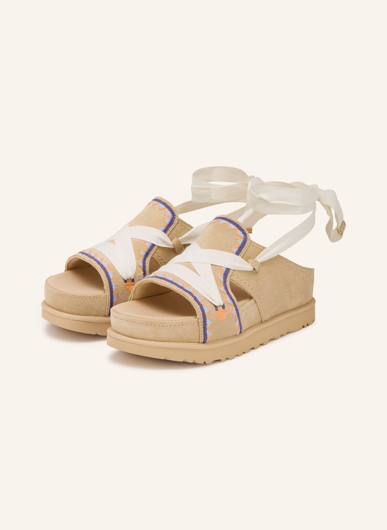 UGG Plateau-Sandalen GOLDENSTAR: BEIGE / HELLORANGE / BLAU