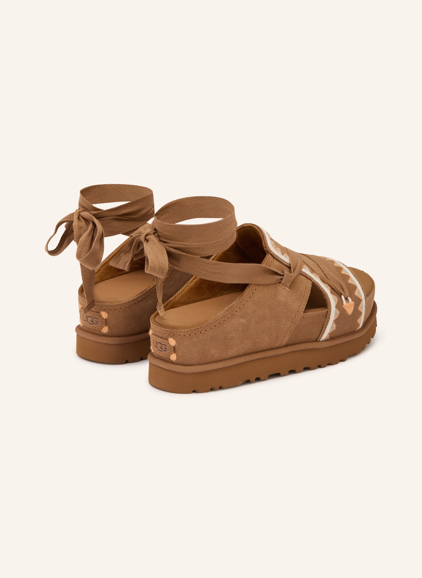 UGG Plateau-Sandalen GOLDENSTAR: BRAUN / CREME / HELLORANGE