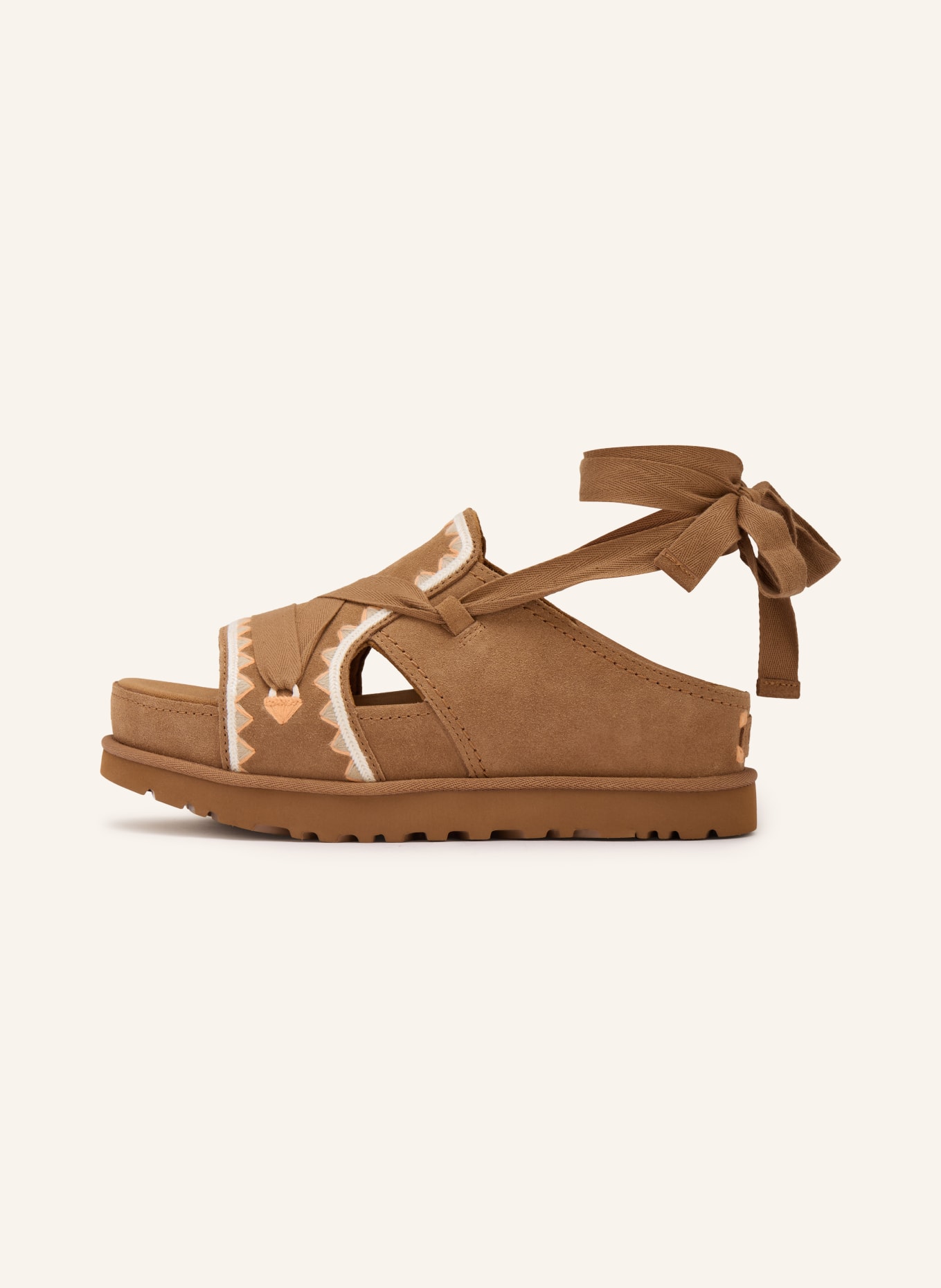 UGG Plateau-Sandalen GOLDENSTAR: BRAUN / CREME / HELLORANGE