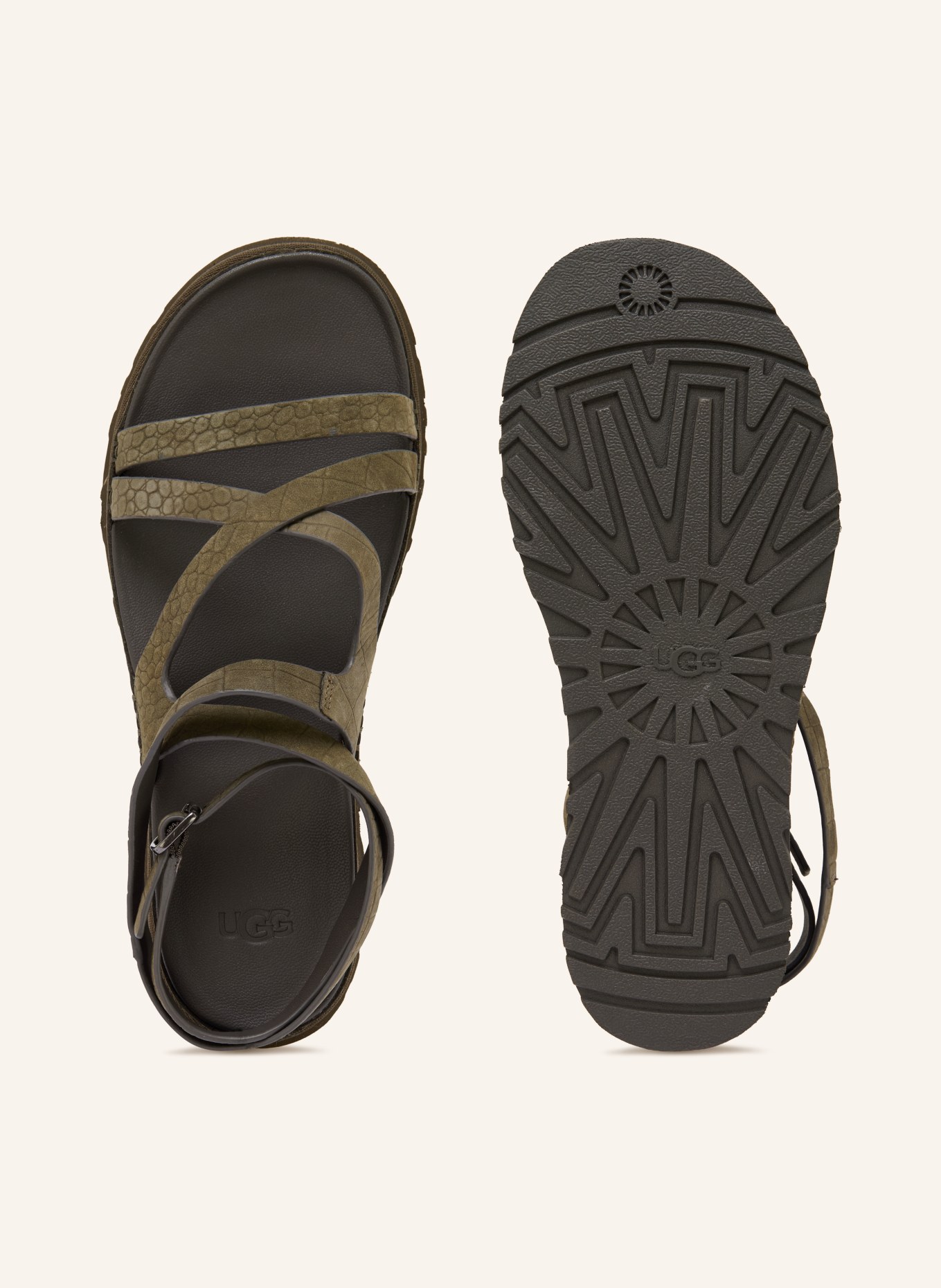 UGG GOLDENGAZE Sandals: DARK GRAY
