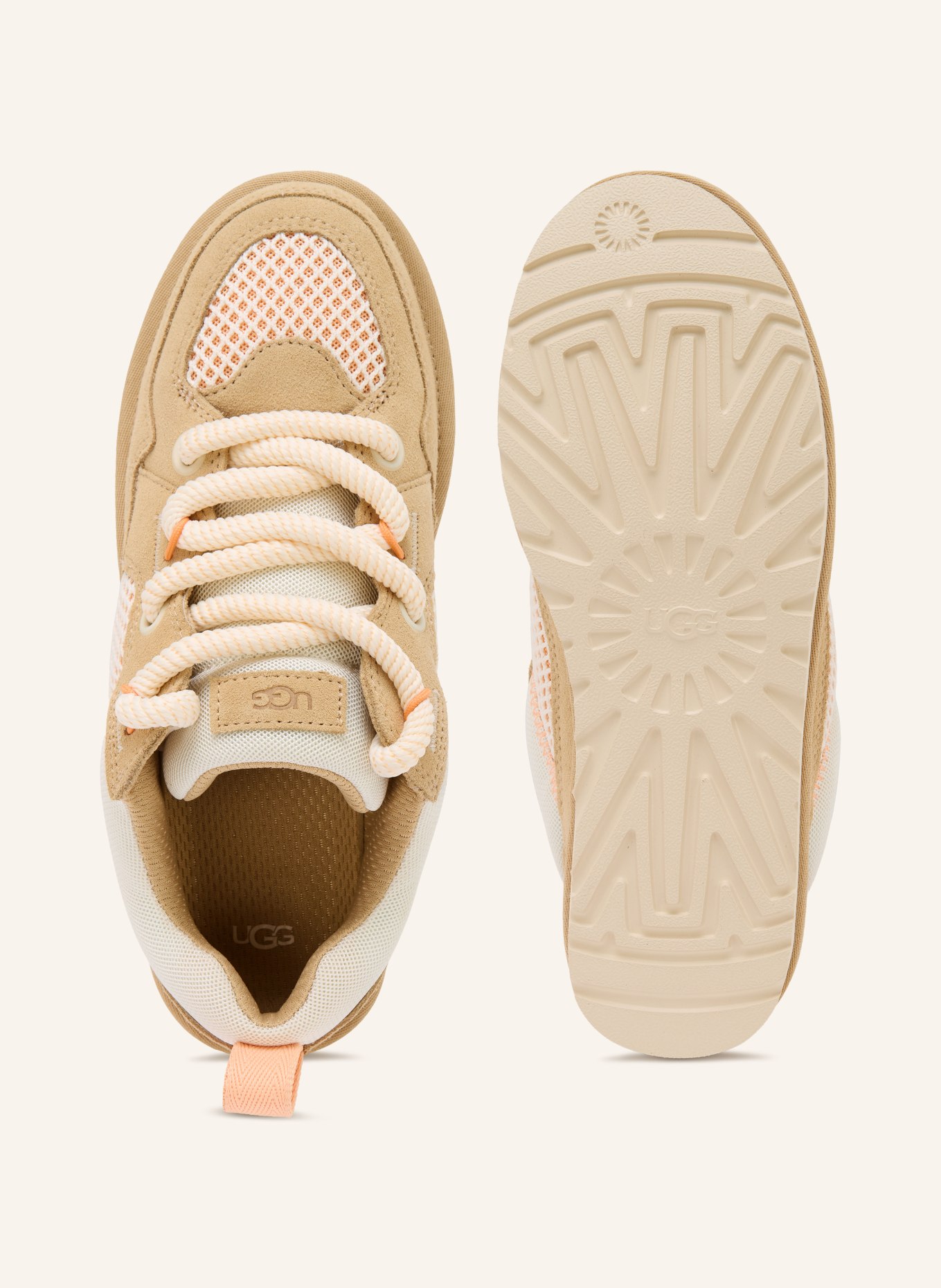 UGG Sneaker LOWMEL: CAMEL / CREME / HELLORANGE