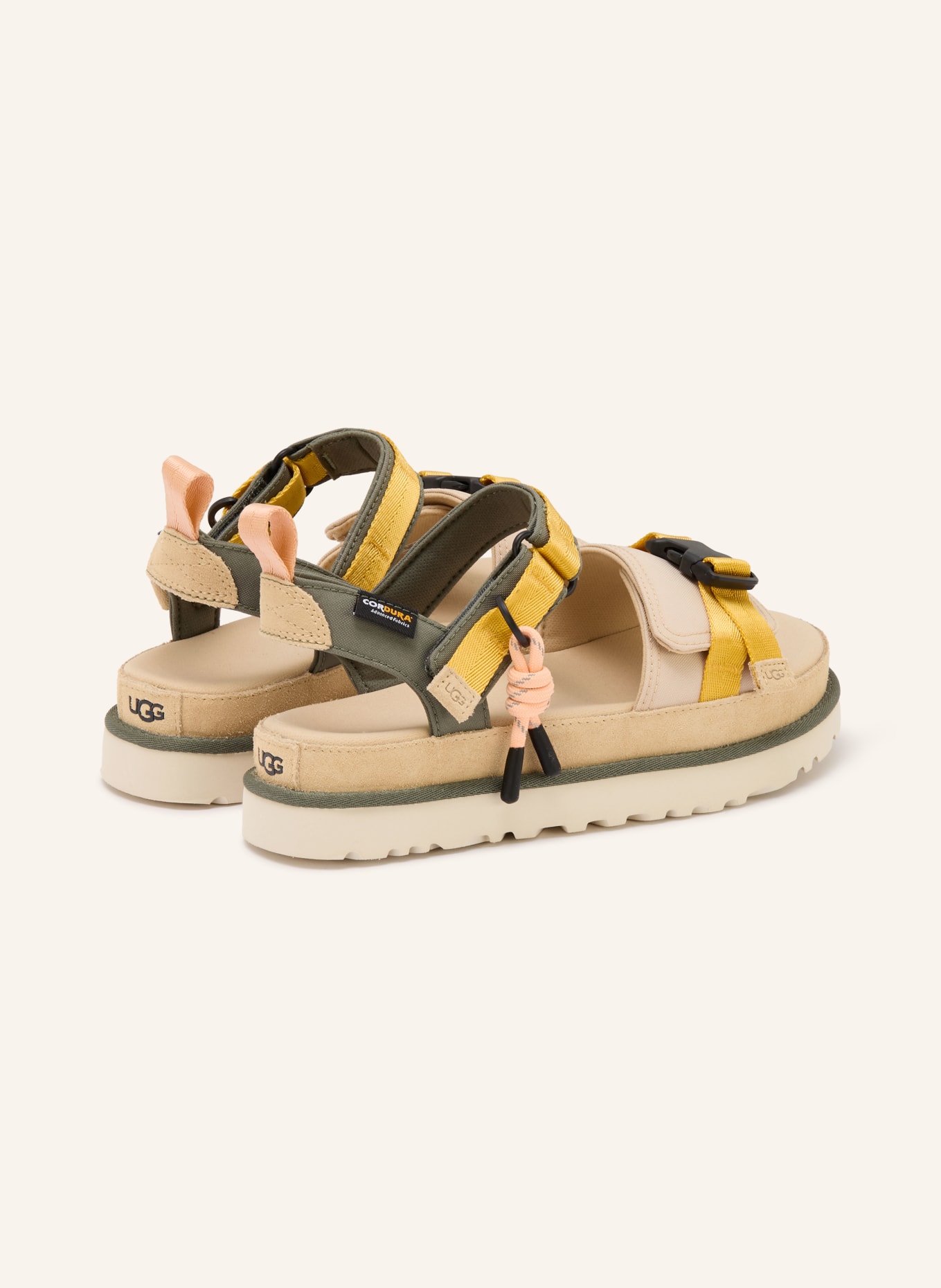 UGG Sandály na platformě GOLDENSTAR WILDWOOD: BÉŽOVÁ / ŽLUTÁ / KHAKI