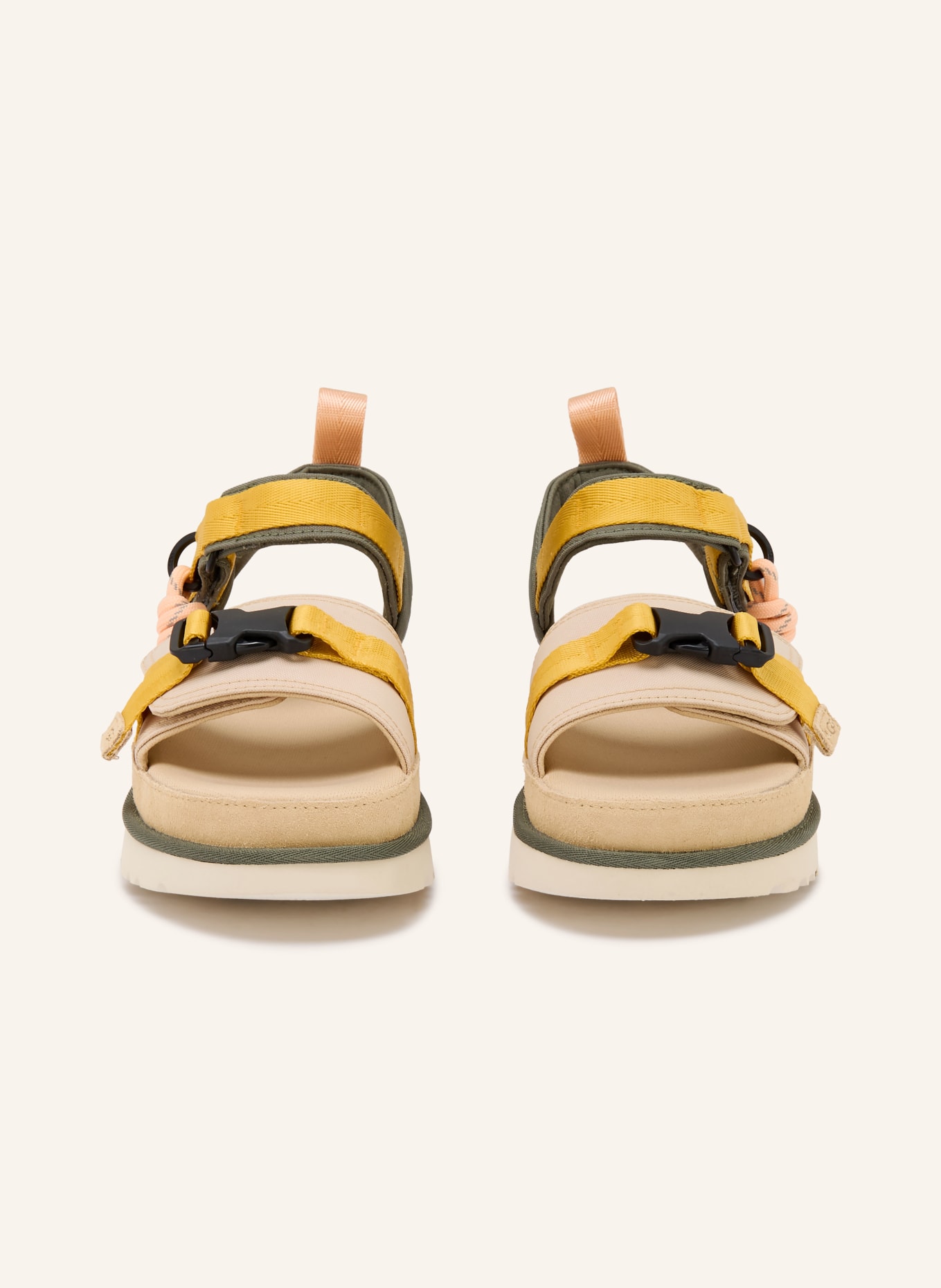 UGG Sandály na platformě GOLDENSTAR WILDWOOD: BÉŽOVÁ / ŽLUTÁ / KHAKI