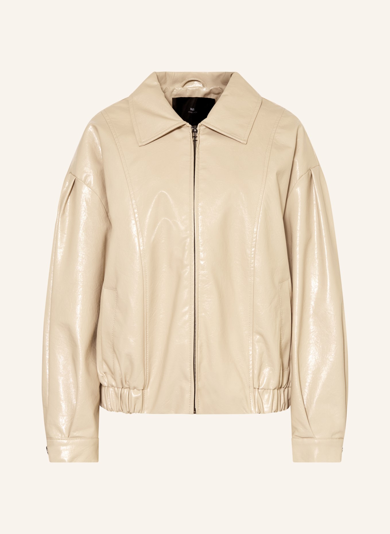 WITHBLACK Blouson GILLIAN in Lederoptik: CREME