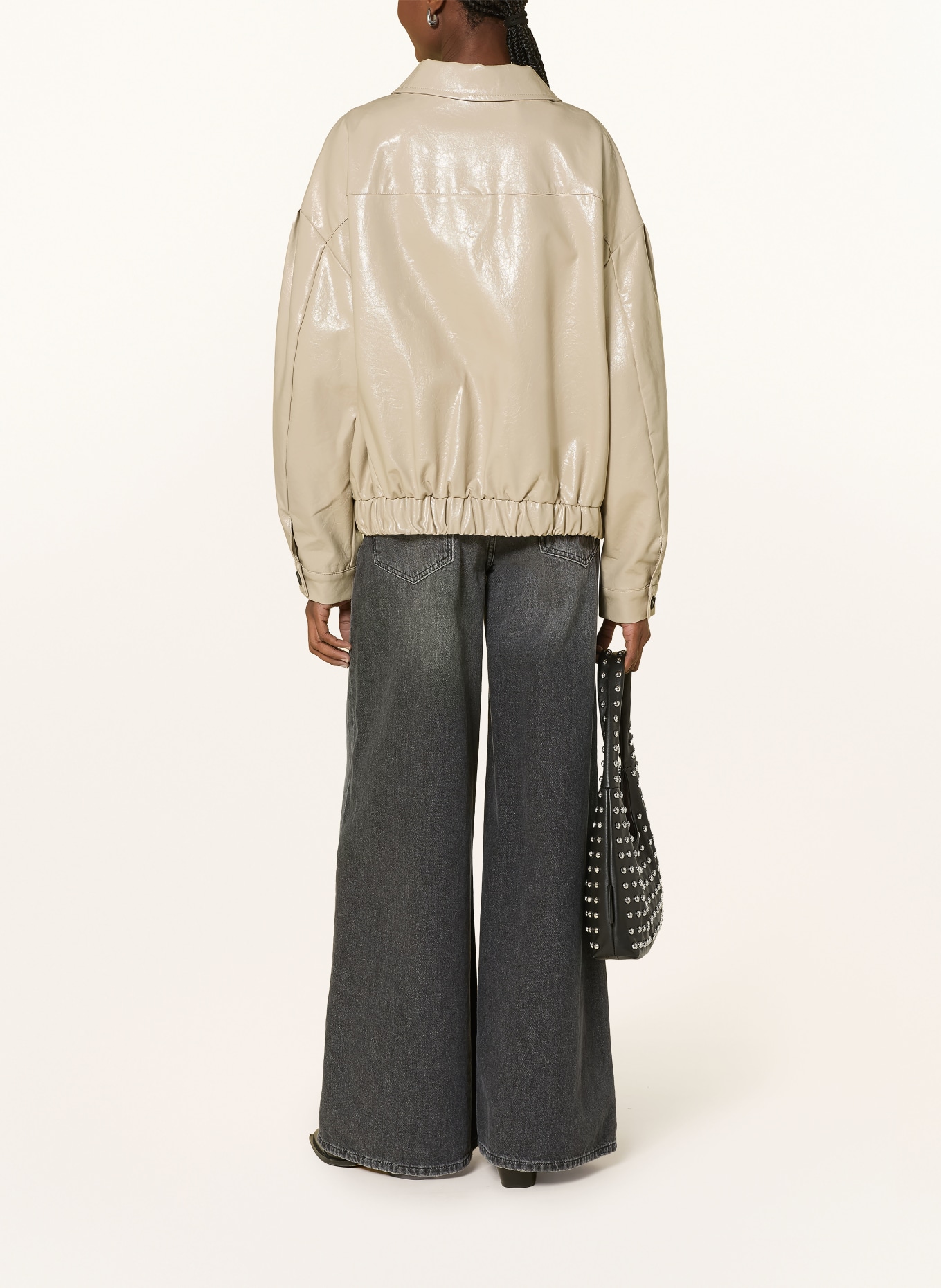 WITHBLACK Blouson GILLIAN in Lederoptik: CREME