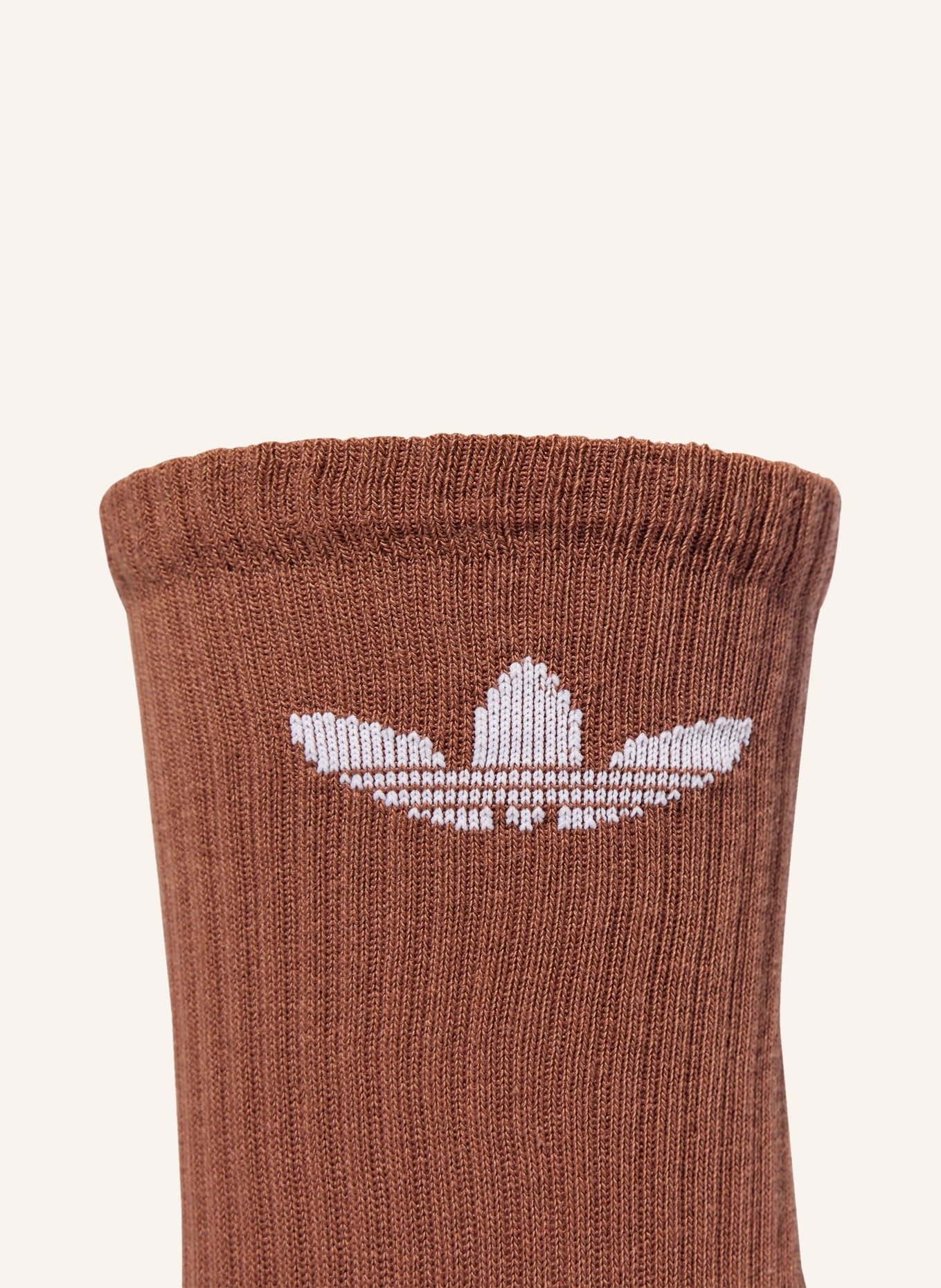 adidas Originals 6er-Pack Socken TREFOIL CUSHION CREW: BRAUN / CAMEL / WEISS