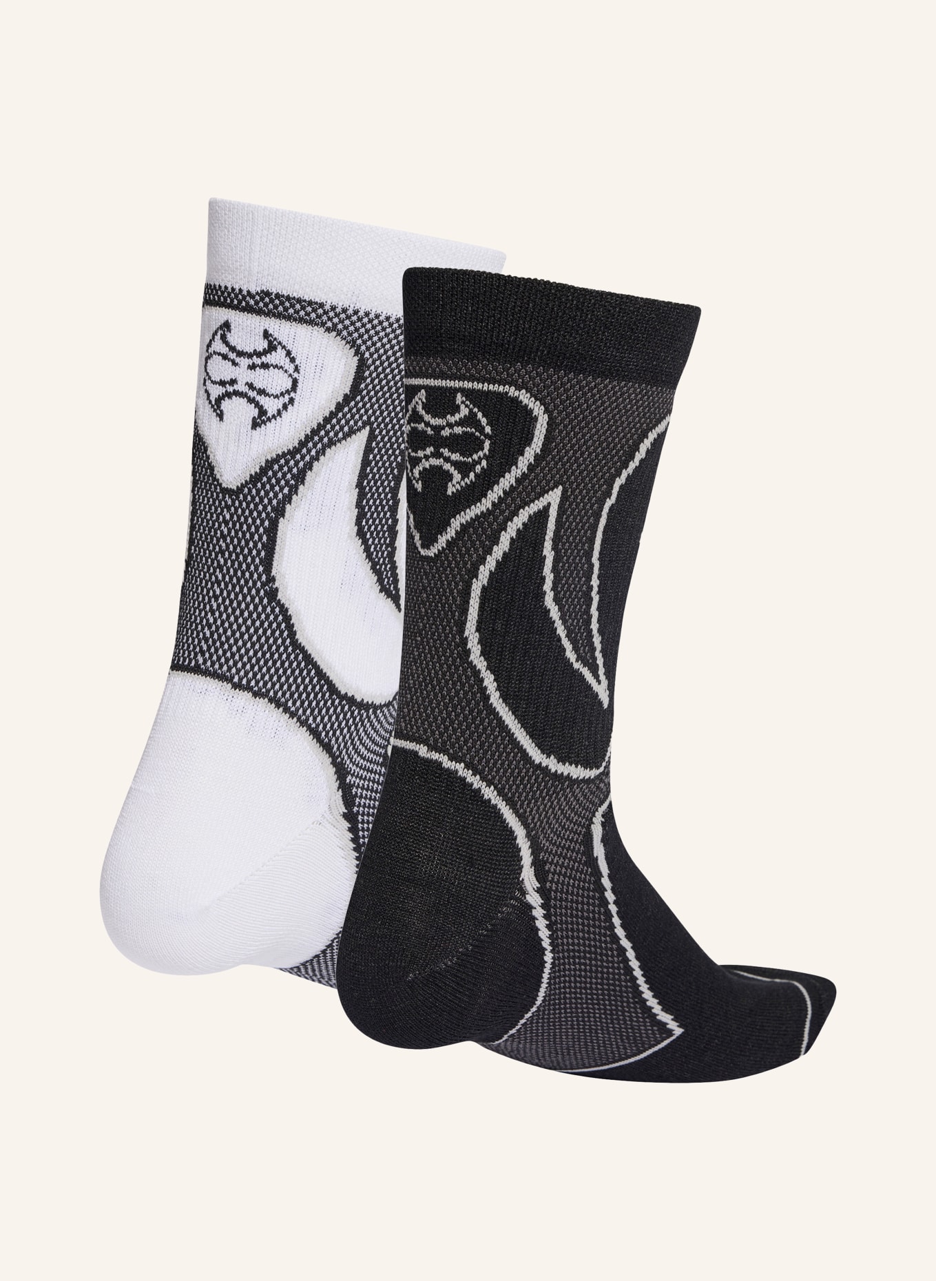 adidas Originals 2-Pack of TEAMGEIST CREW Socks: WHITE / BLACK