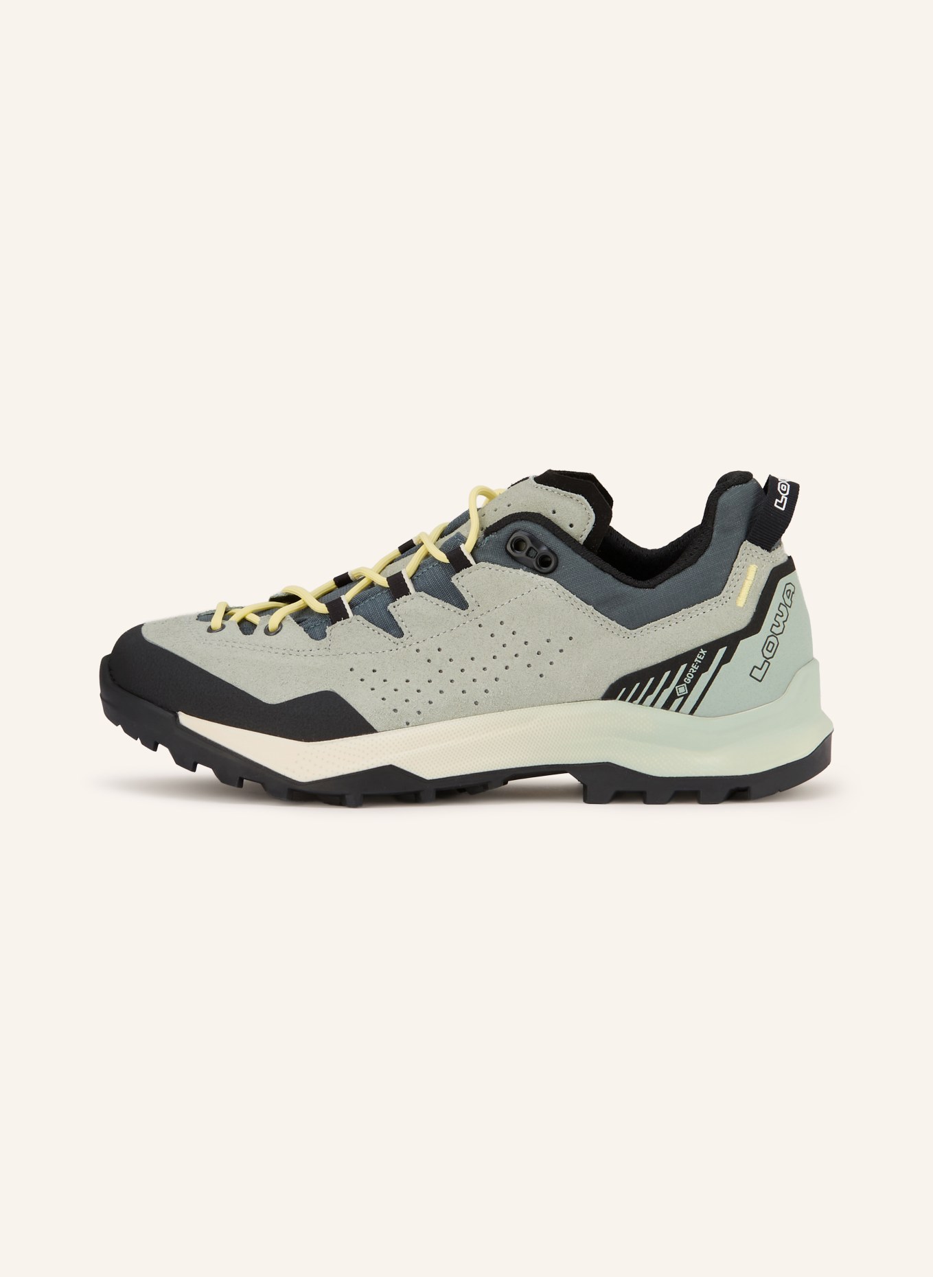 LOWA Wanderschuhe GTX LO: HELLGRÜN / BLAUGRAU / SCHWARZ