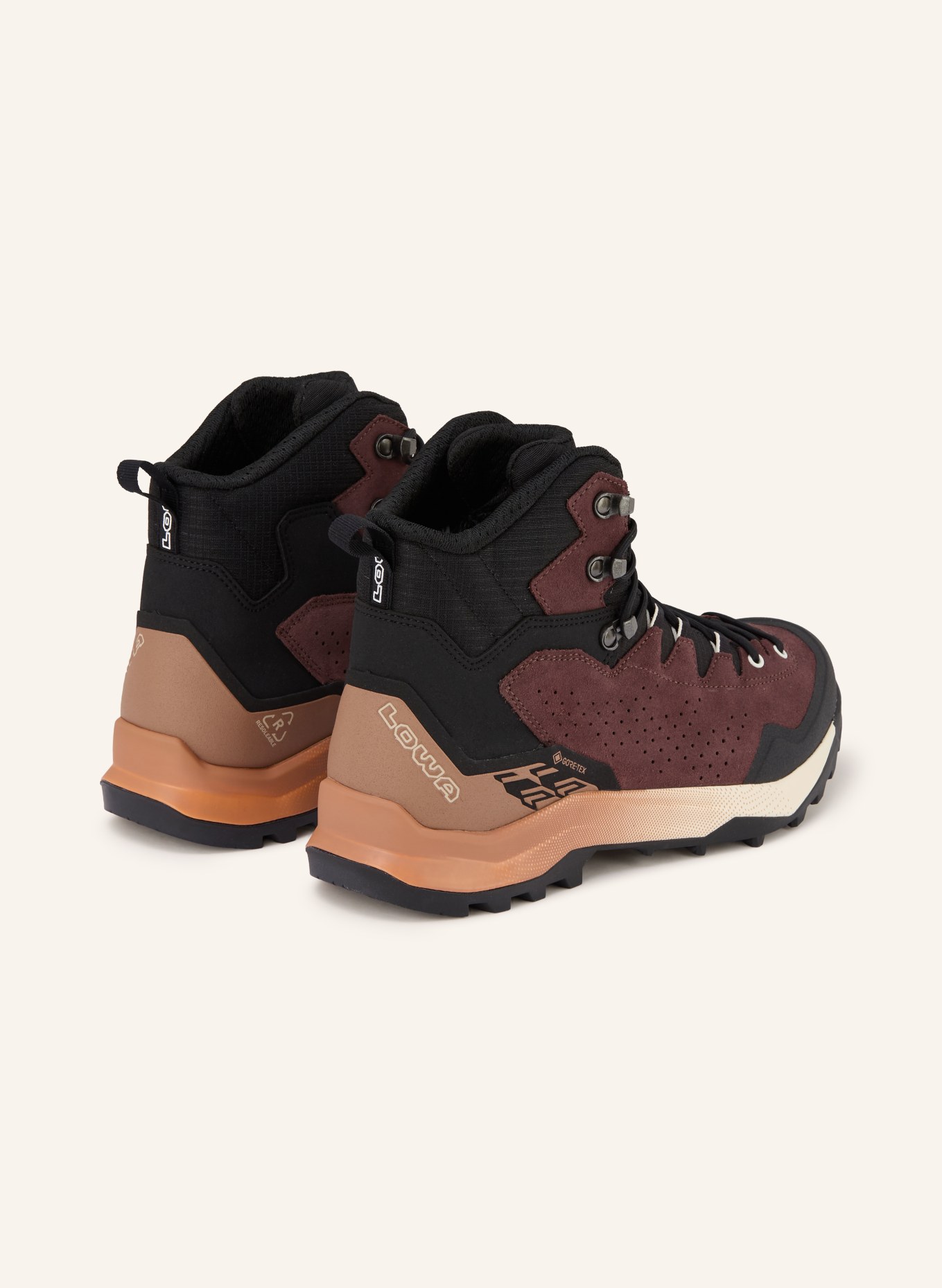 LOWA Trekkingschuhe GTX MID: DUNKELLILA / HELLLILA / SCHWARZ