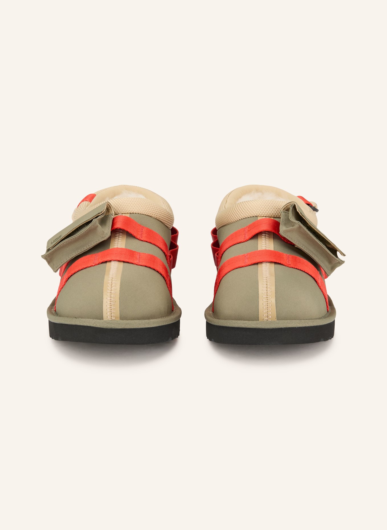 UGG Slipper TASMAN WILDWOOD: GRAU / HELLBRAUN / ROT