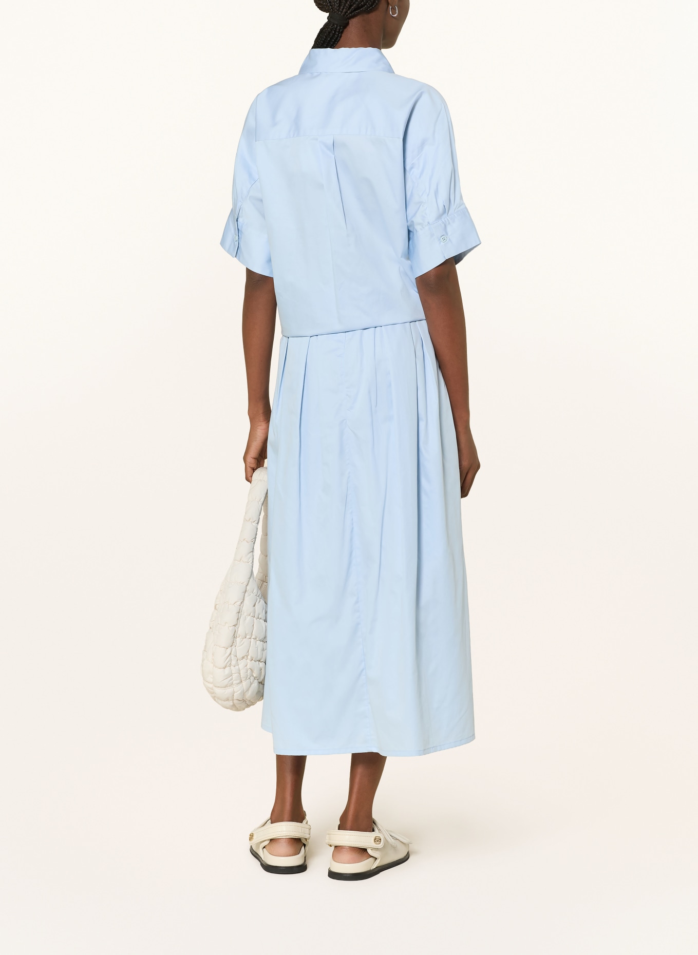 KnowledgeCotton Apparel ISLET Shirt Blouse: LIGHT BLUE