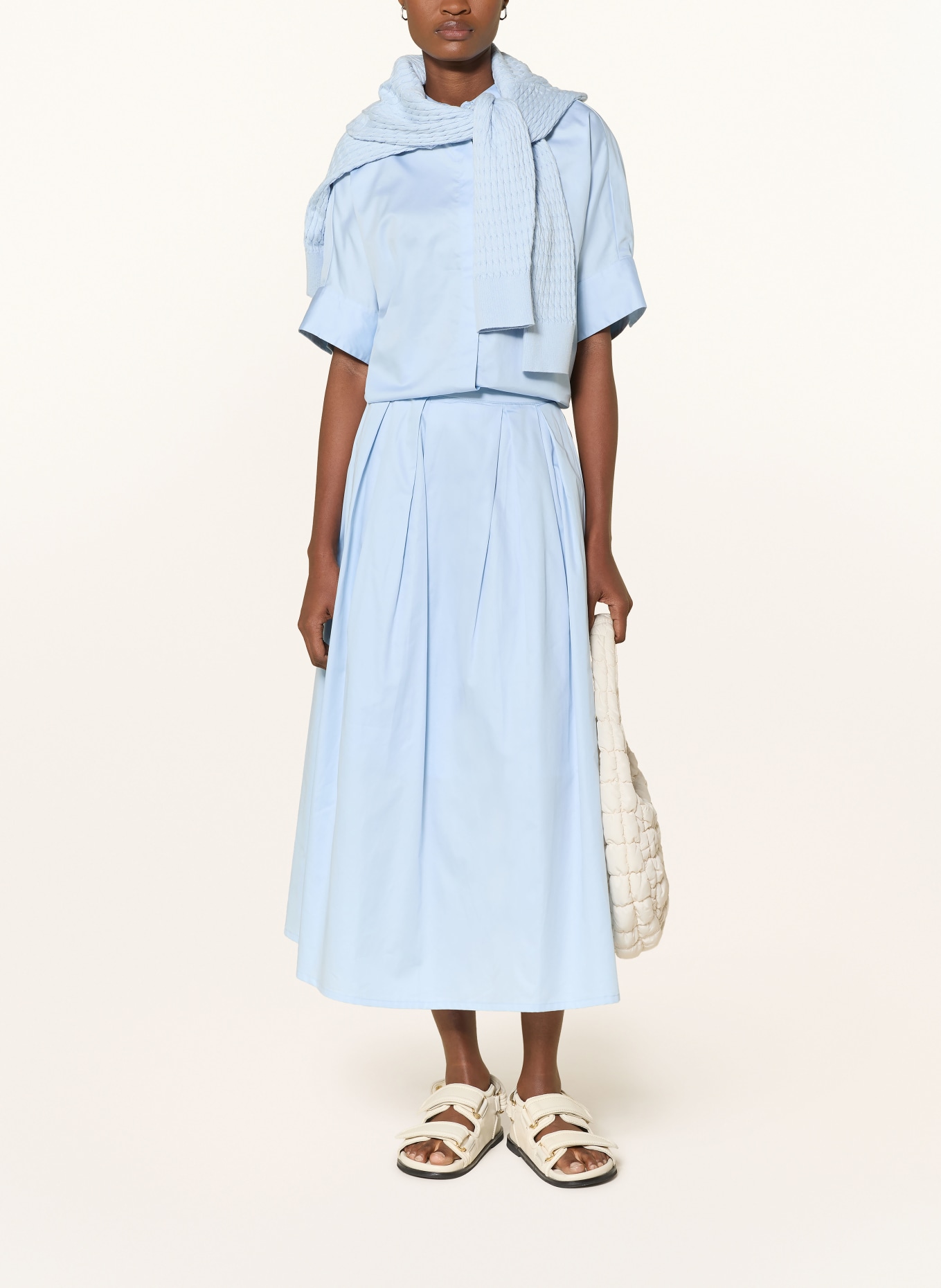 KnowledgeCotton Apparel ISLET Shirt Blouse: LIGHT BLUE