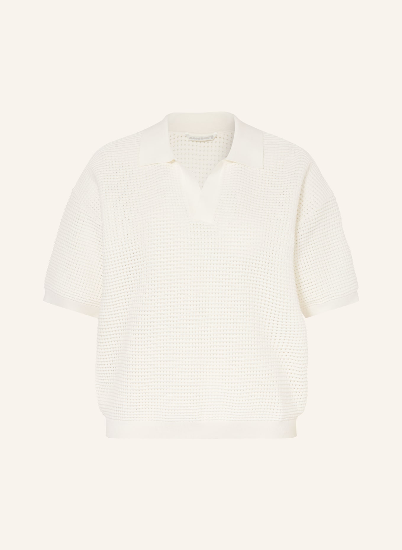 JEANNE BARET Dzianinowa koszulka polo SAFFRON: BIAŁY