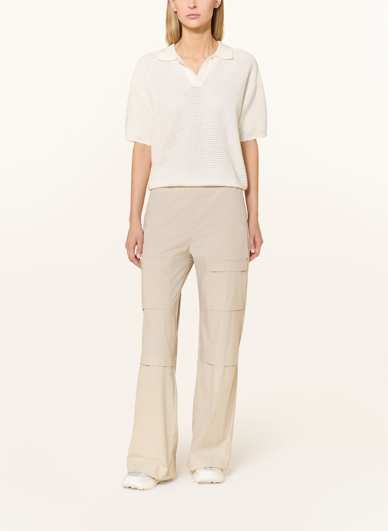 JEANNE BARET Dzianinowa koszulka polo SAFFRON: BIAŁY