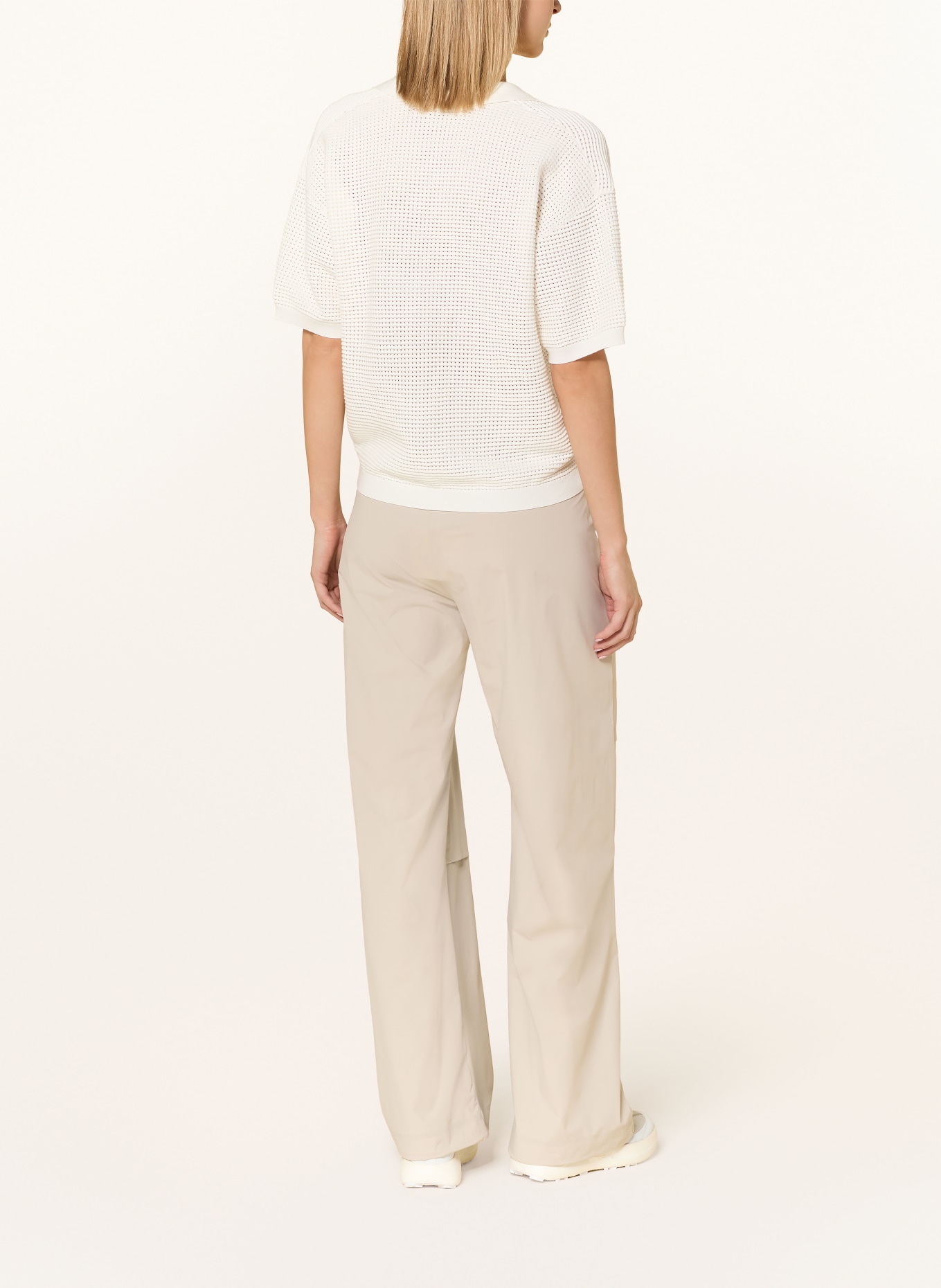 JEANNE BARET Dzianinowa koszulka polo SAFFRON: BIAŁY