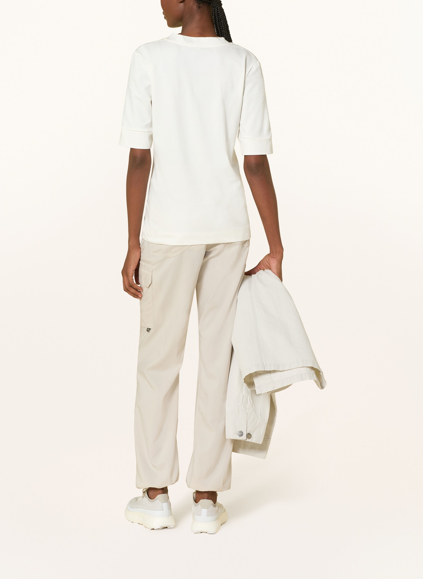JEANNE BARET Tricou ZINNIA: ALB