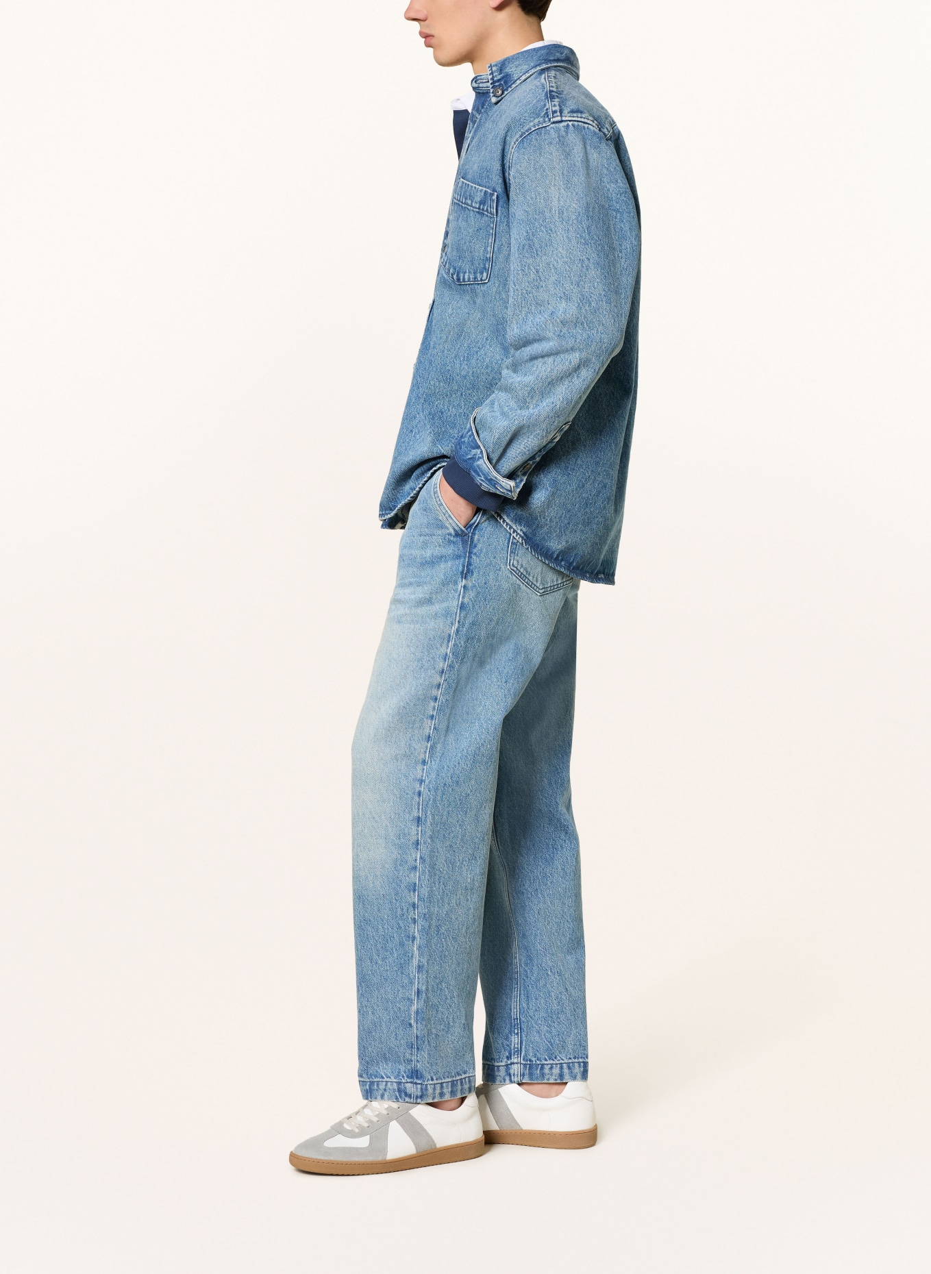 BOSS SKYE Relaxed Fit Jeans: 444 TURQUOISE/AQUA