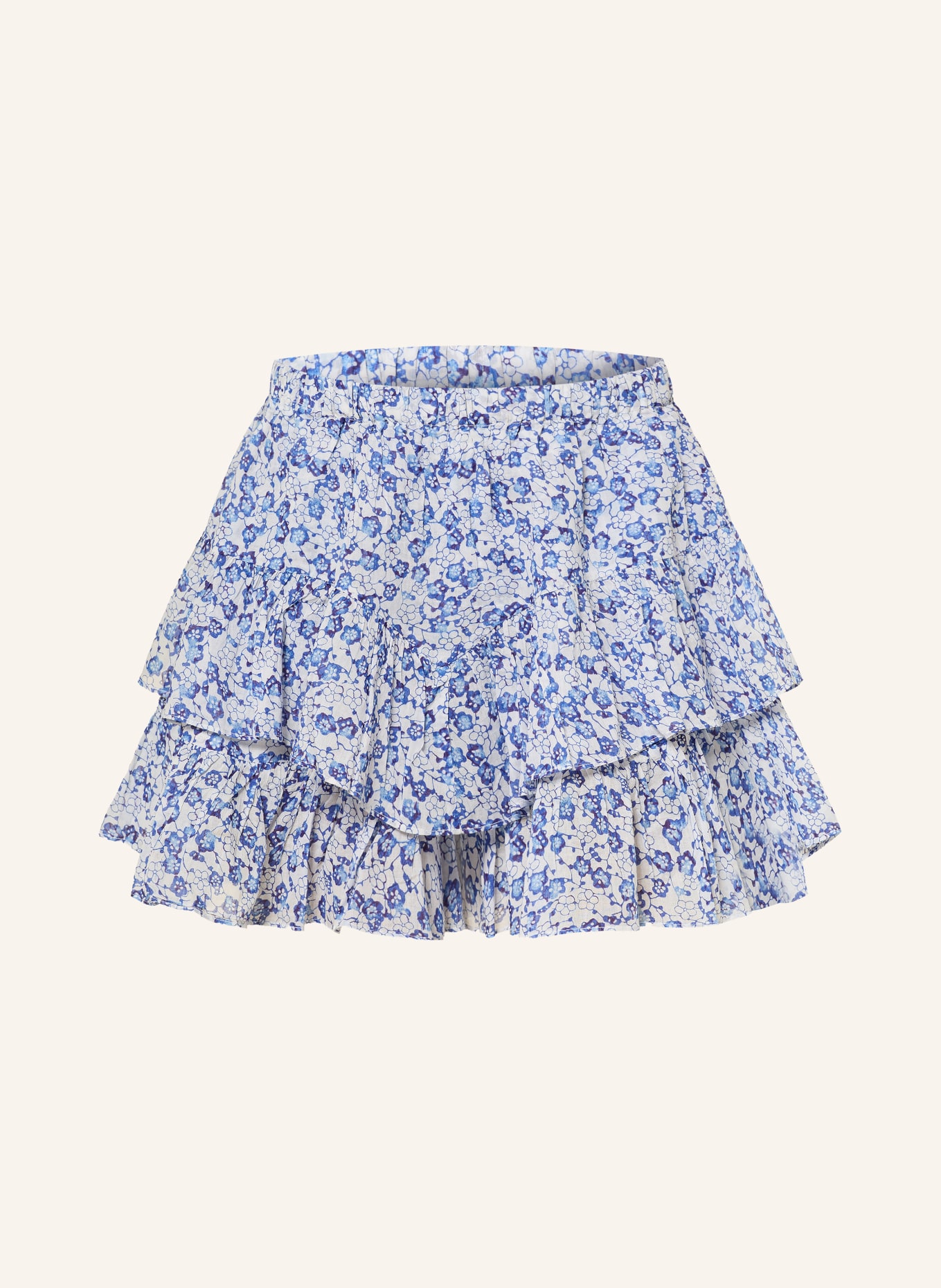 MARANT ÉTOILE Rock JOCADIA mit Rüschen: DUNKELBLAU / HELLBLAU