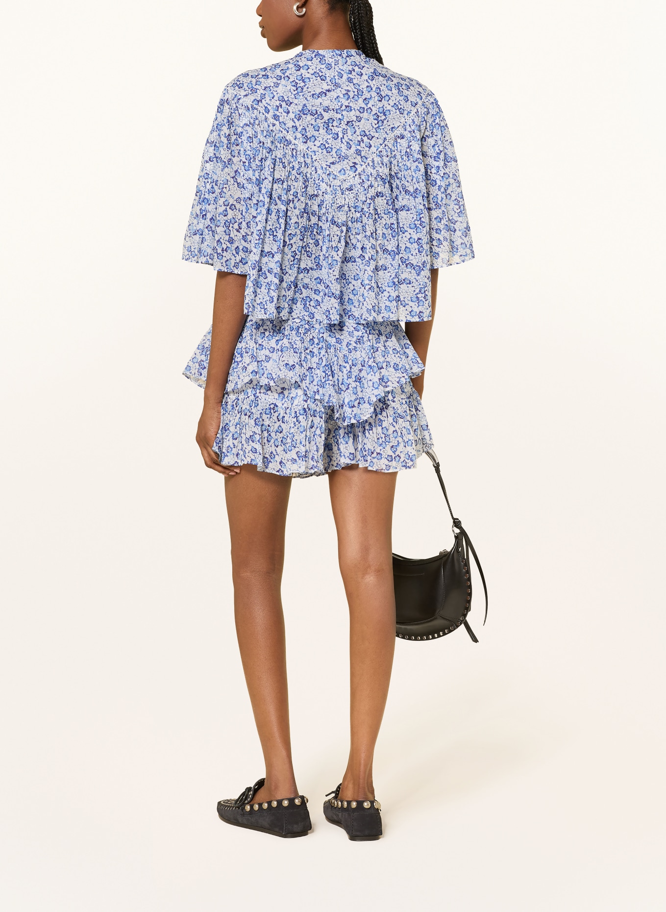 MARANT ÉTOILE Rock JOCADIA mit Rüschen: DUNKELBLAU / HELLBLAU