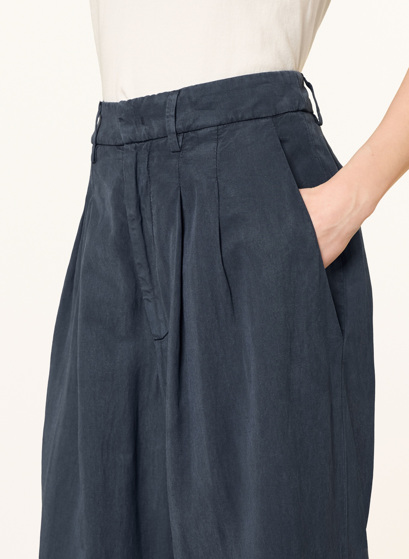 Dondup Kalhoty Marlene ELOUISE: TMAVĚ MODRÁ