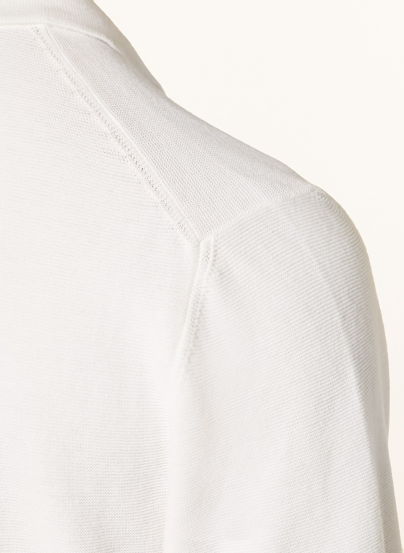 LACOSTE Strick-Poloshirt Classic Fit: CREME