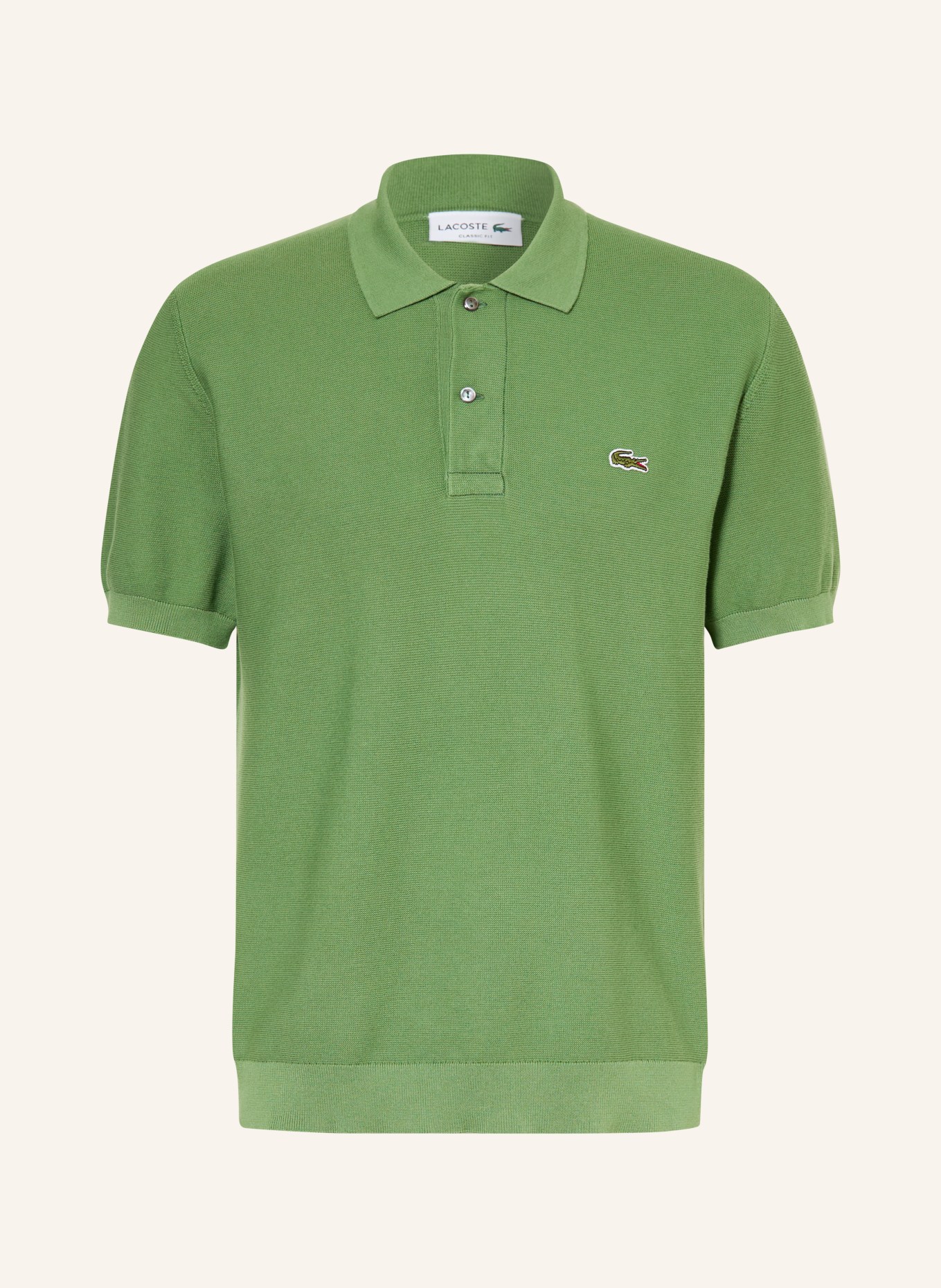 LACOSTE Classic Fit Knitted Polo Shirt: GREEN