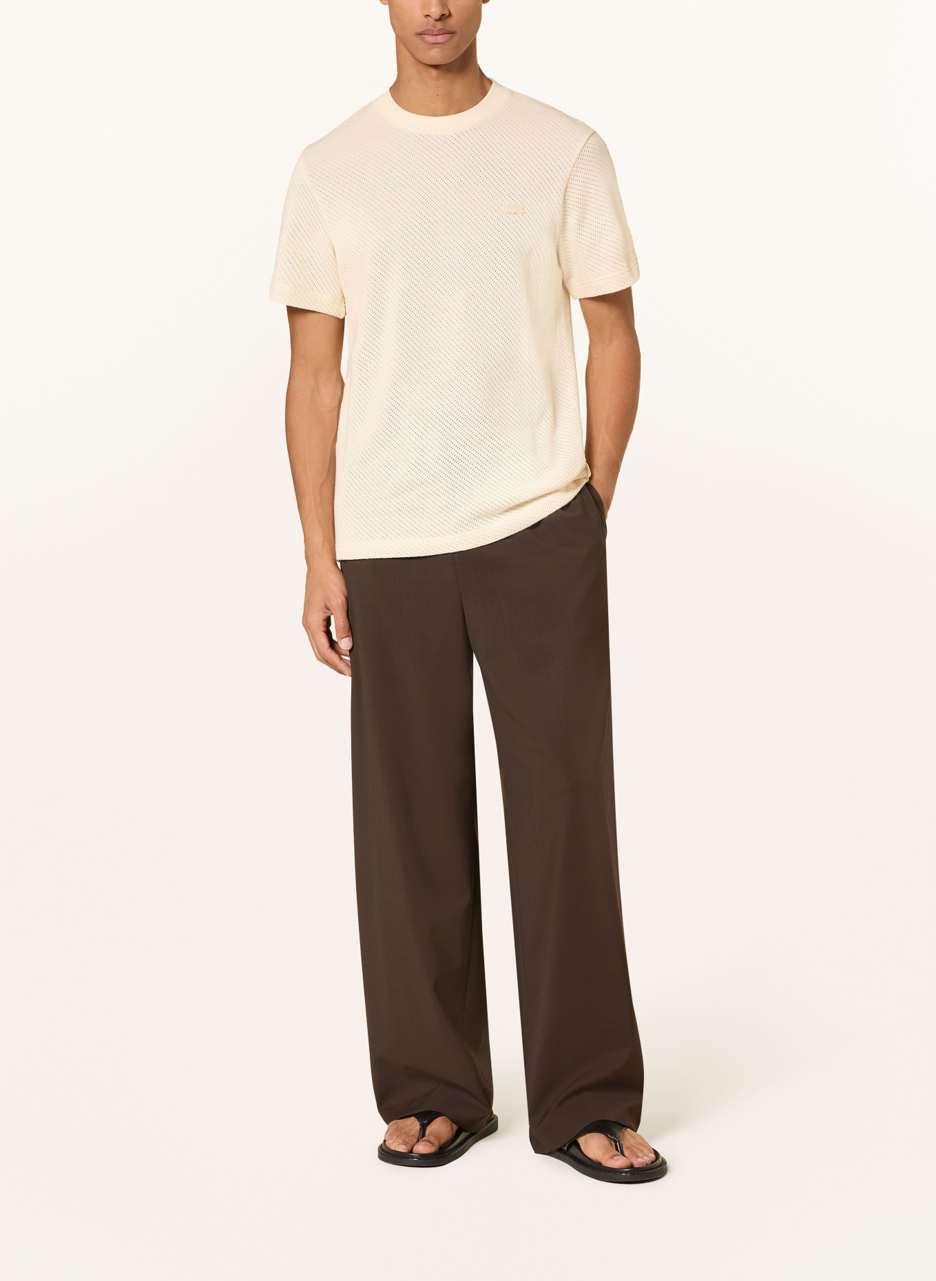 LACOSTE Pull en maille: CRÈME