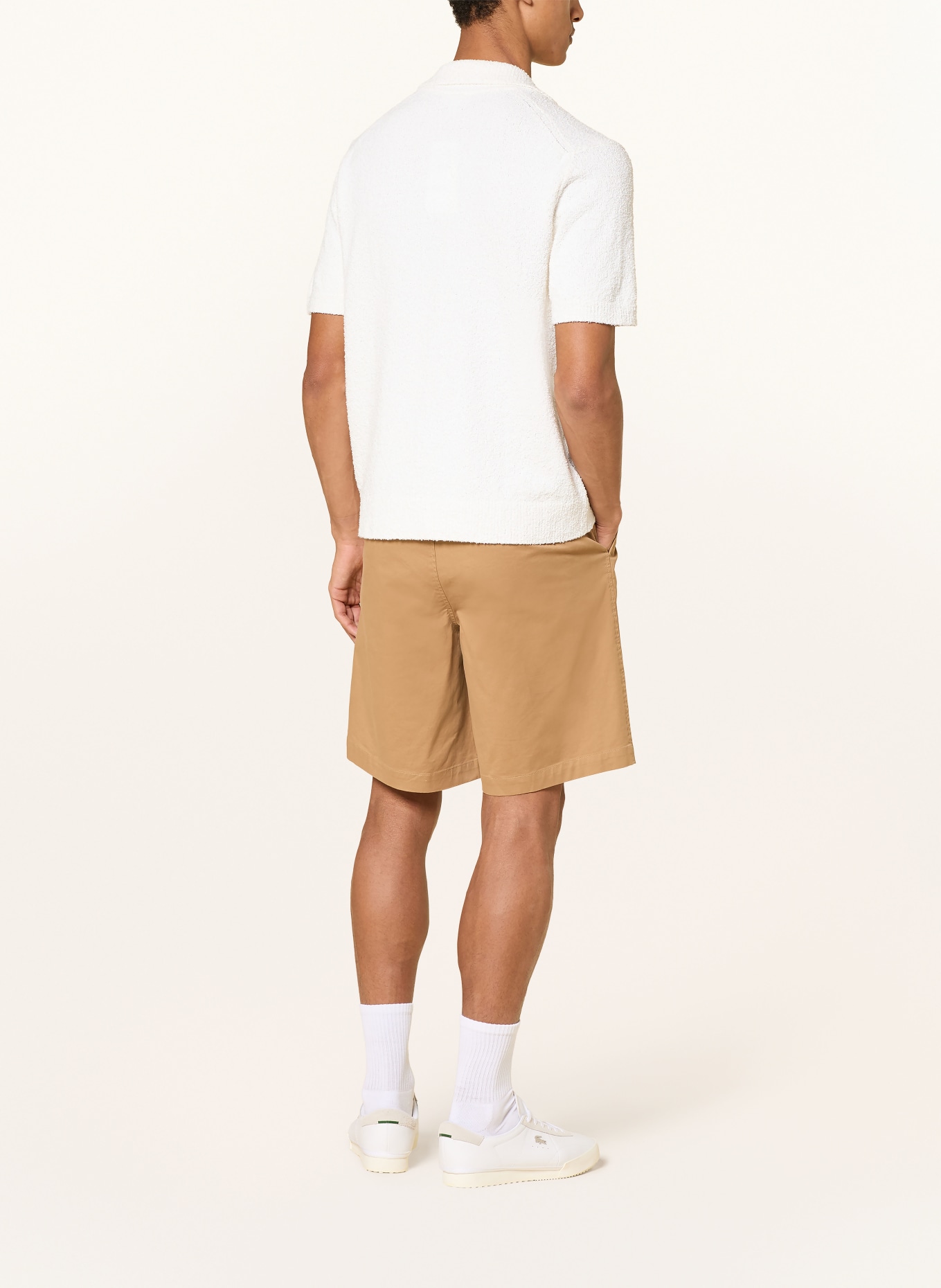 LACOSTE Frottee-Poloshirt: WEISS