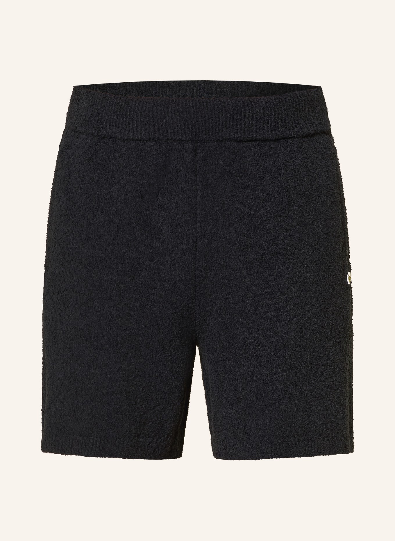 LACOSTE Frotteeshorts: SCHWARZ