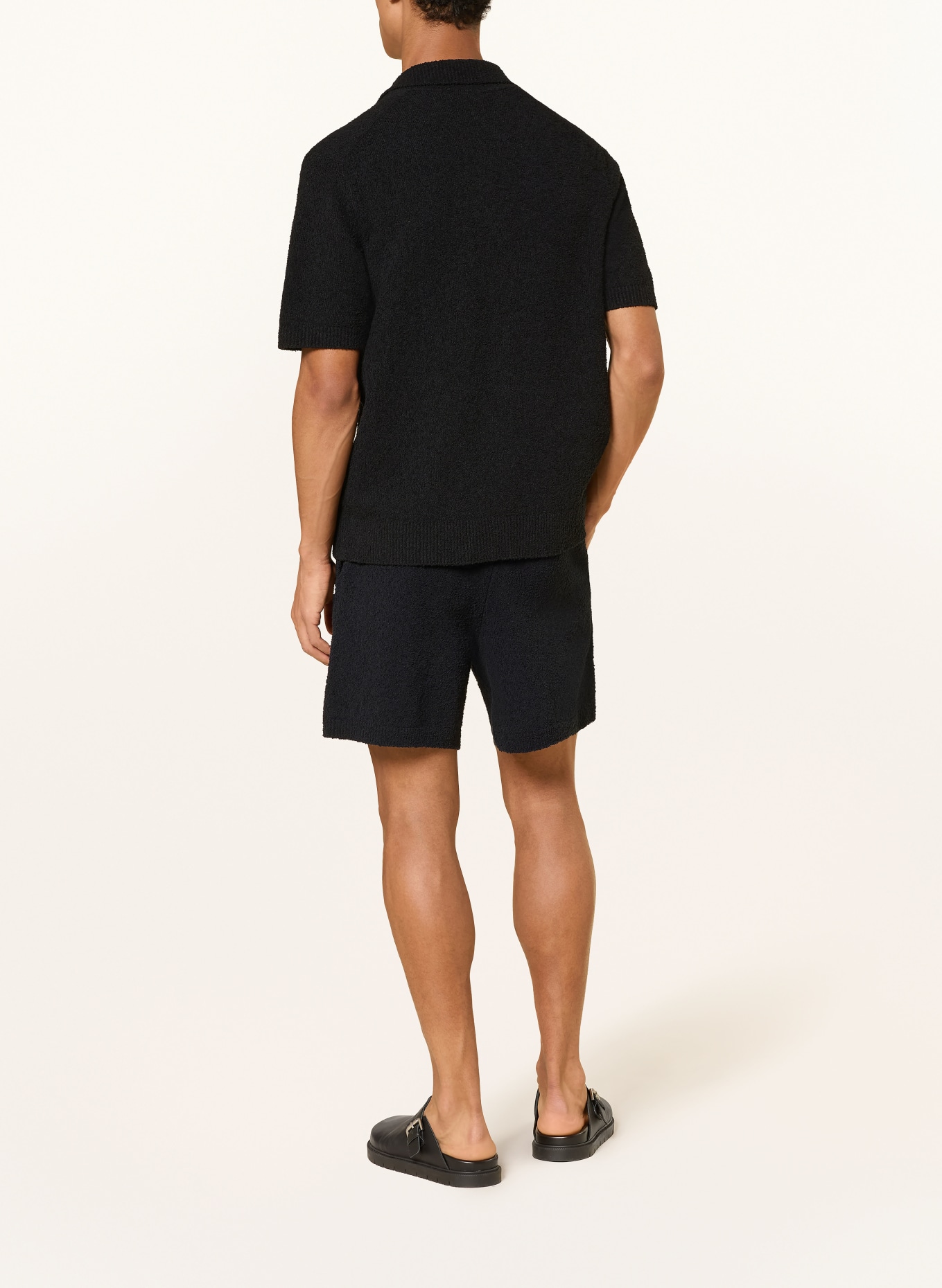 LACOSTE Frotteeshorts: SCHWARZ