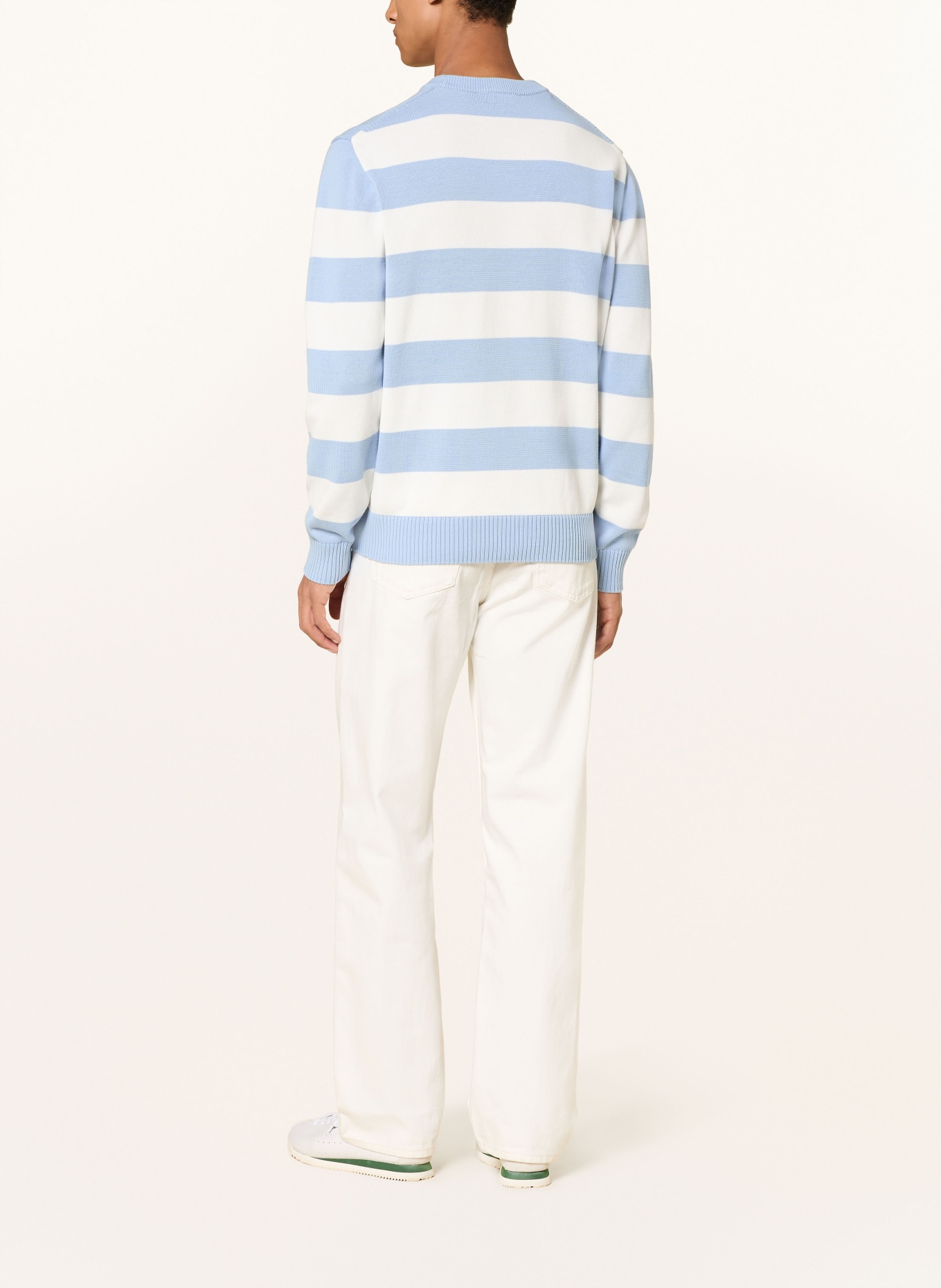 LACOSTE Pullover: HELLBLAU / WEISS